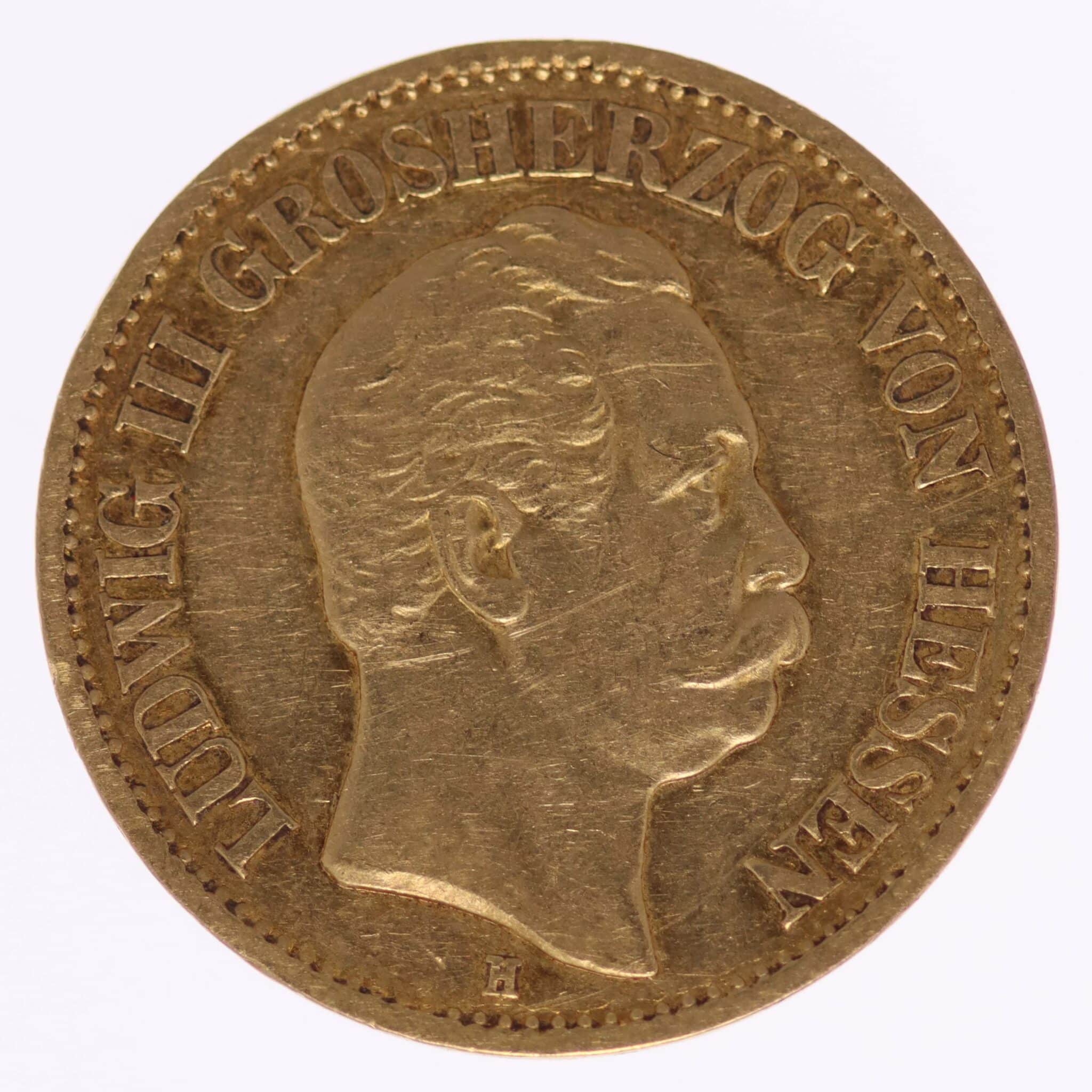 deutsches-kaiserreich-ab-1871 - Hessen Ludwig III. 10 Mark 1877