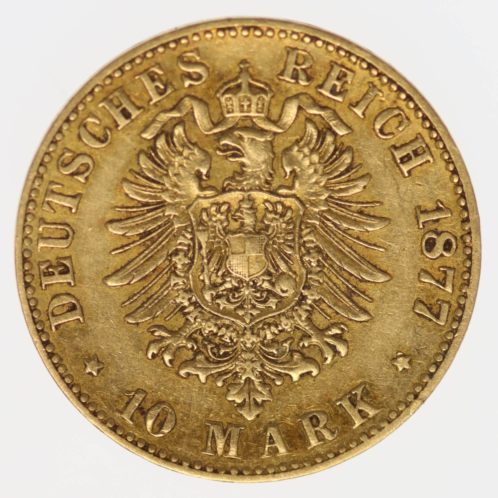 deutsches-kaiserreich-ab-1871 - Hessen Ludwig III. 10 Mark 1877