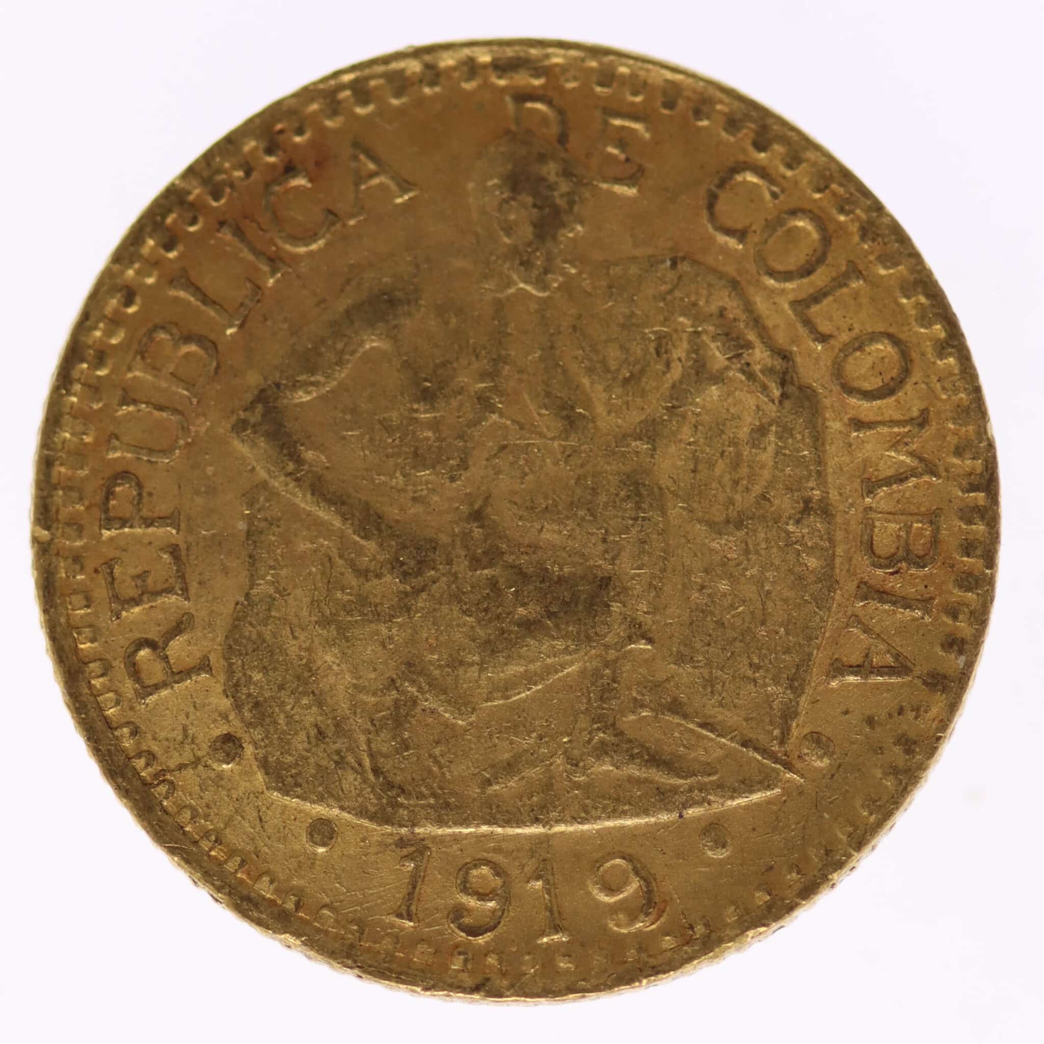 kolumbien - Kolumbien 5 Pesos 1919