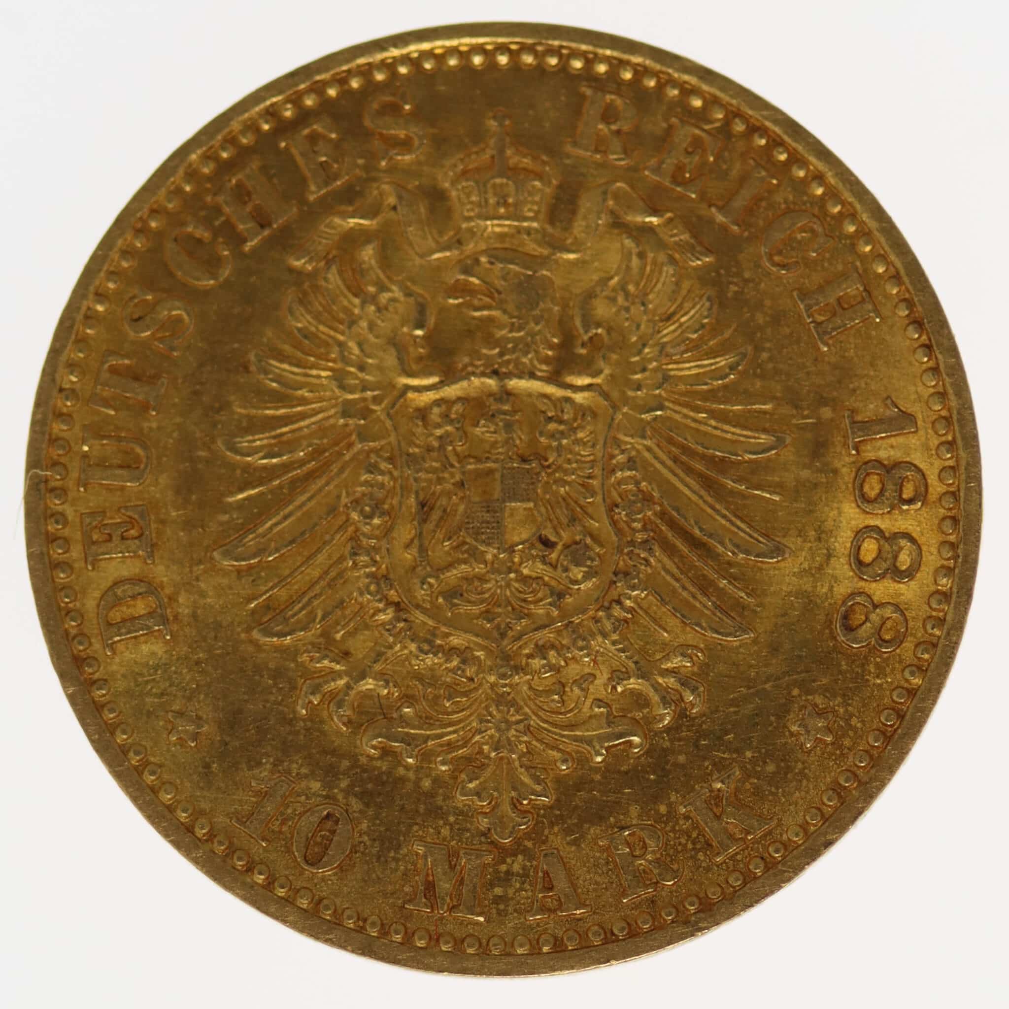 deutsches-kaiserreich-ab-1871 - Preussen Friedrich III. 10 Mark 1888