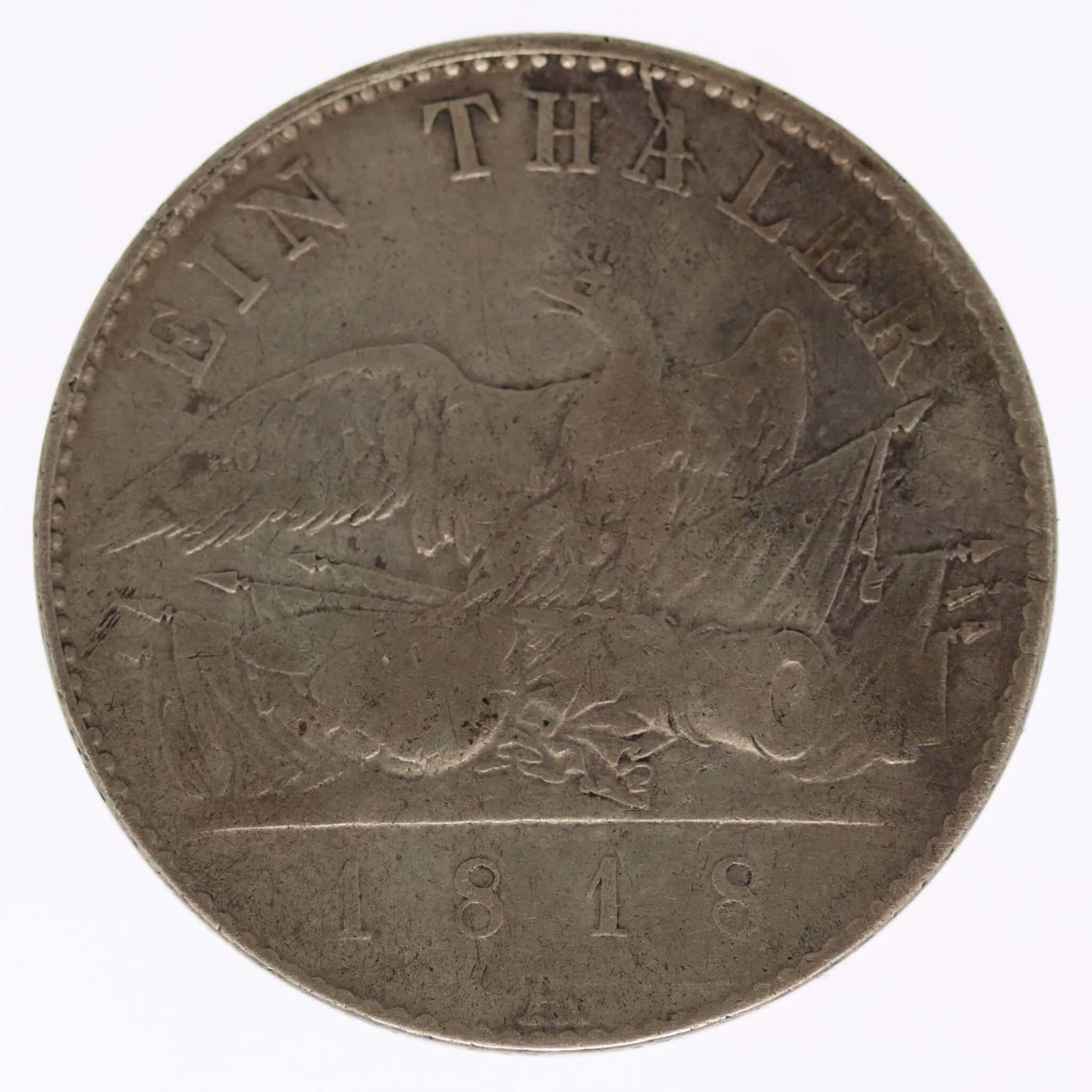 altdeutschland-deutsche-silbermuenzen - Preussen Friedrich Wilhelm III. Taler 1818 A