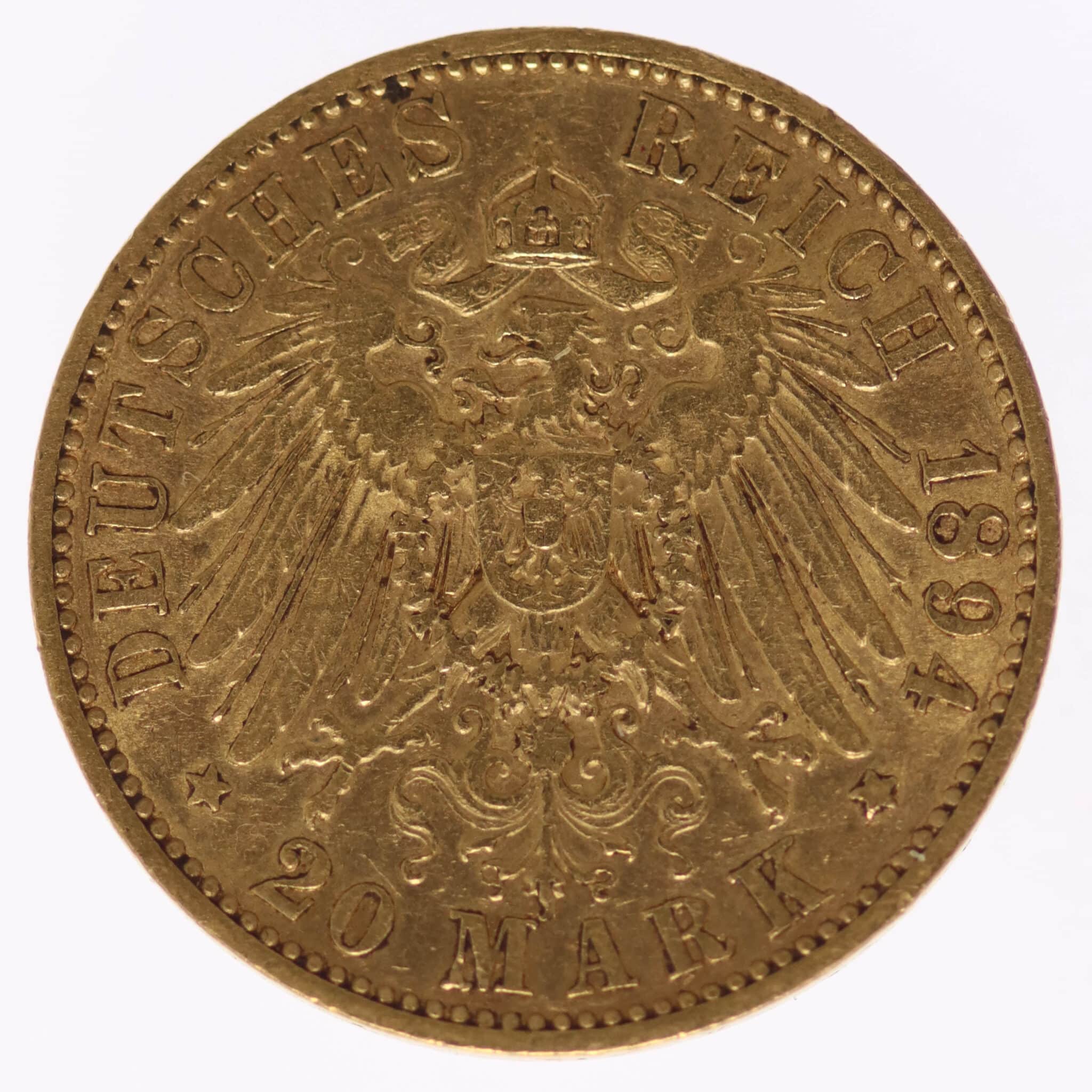 deutsches-kaiserreich-ab-1871 - Sachsen Albert 20 Mark 1894