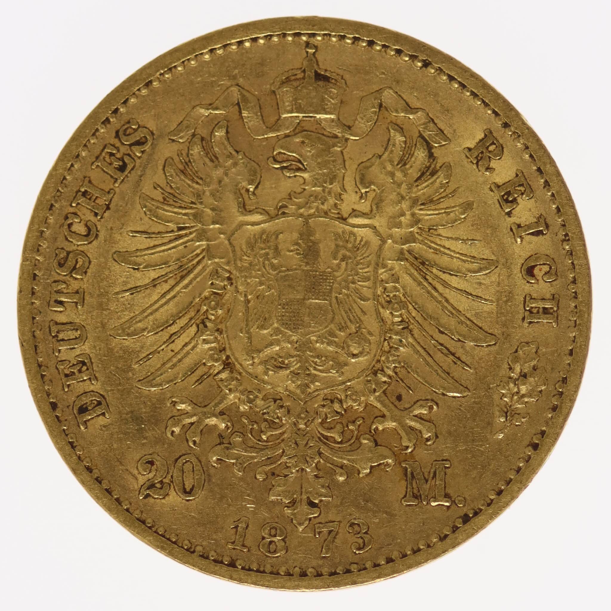 deutsches-kaiserreich-ab-1871 - Sachsen Johann 20 Mark 1873