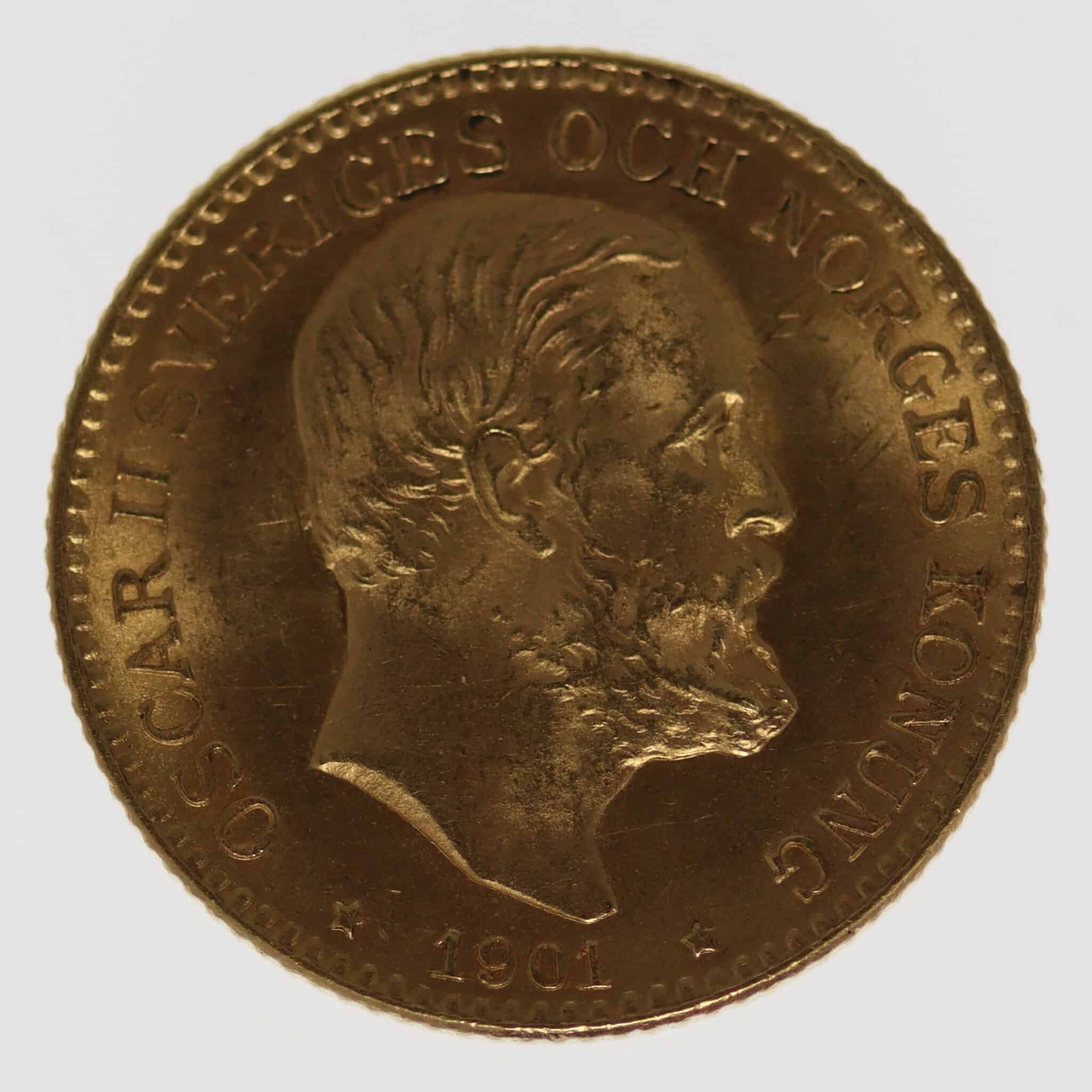 schweden - Schweden Oskar II. 10 Kronen 1901