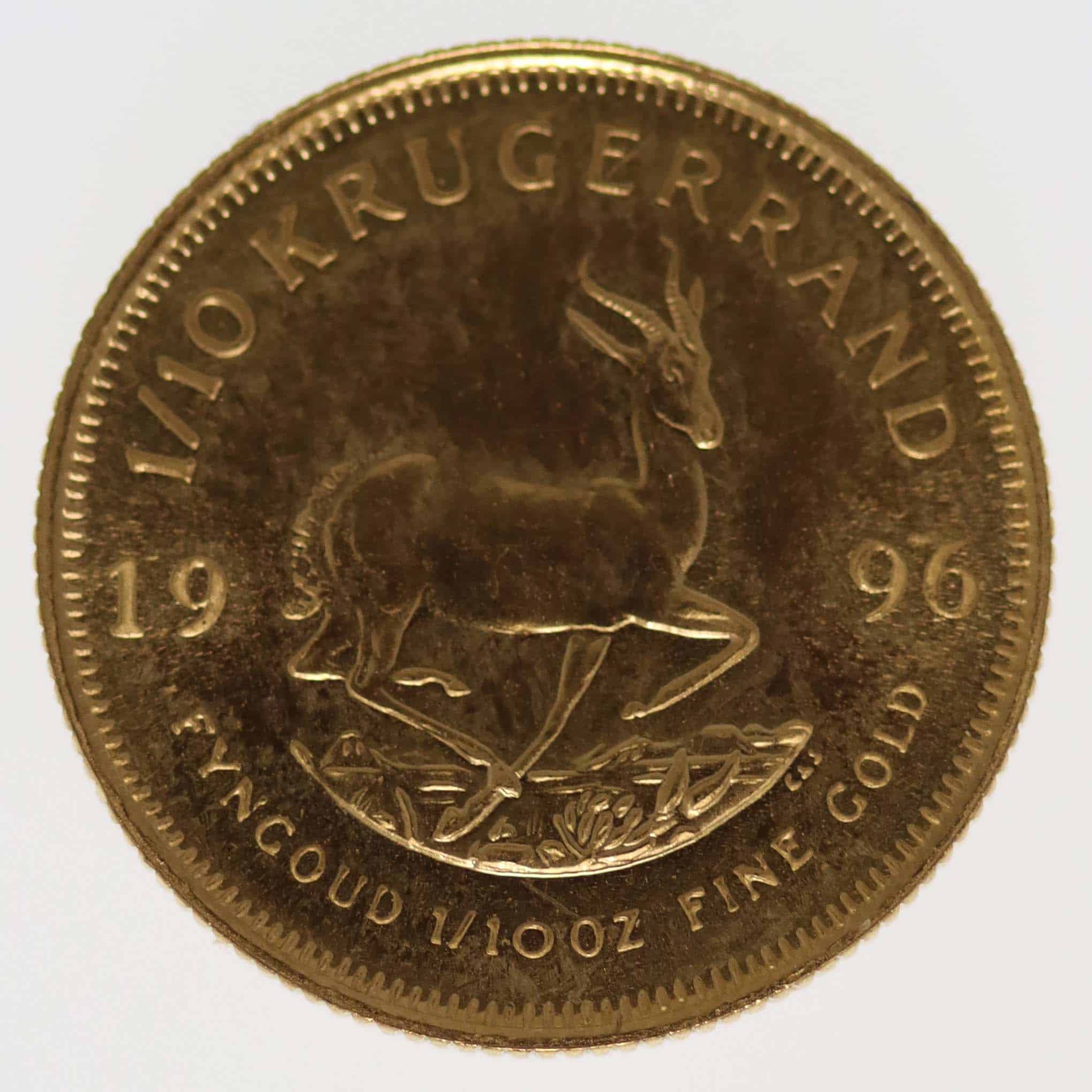 suedafrika - Südafrika Krügerrand 1/10 Unze 1996