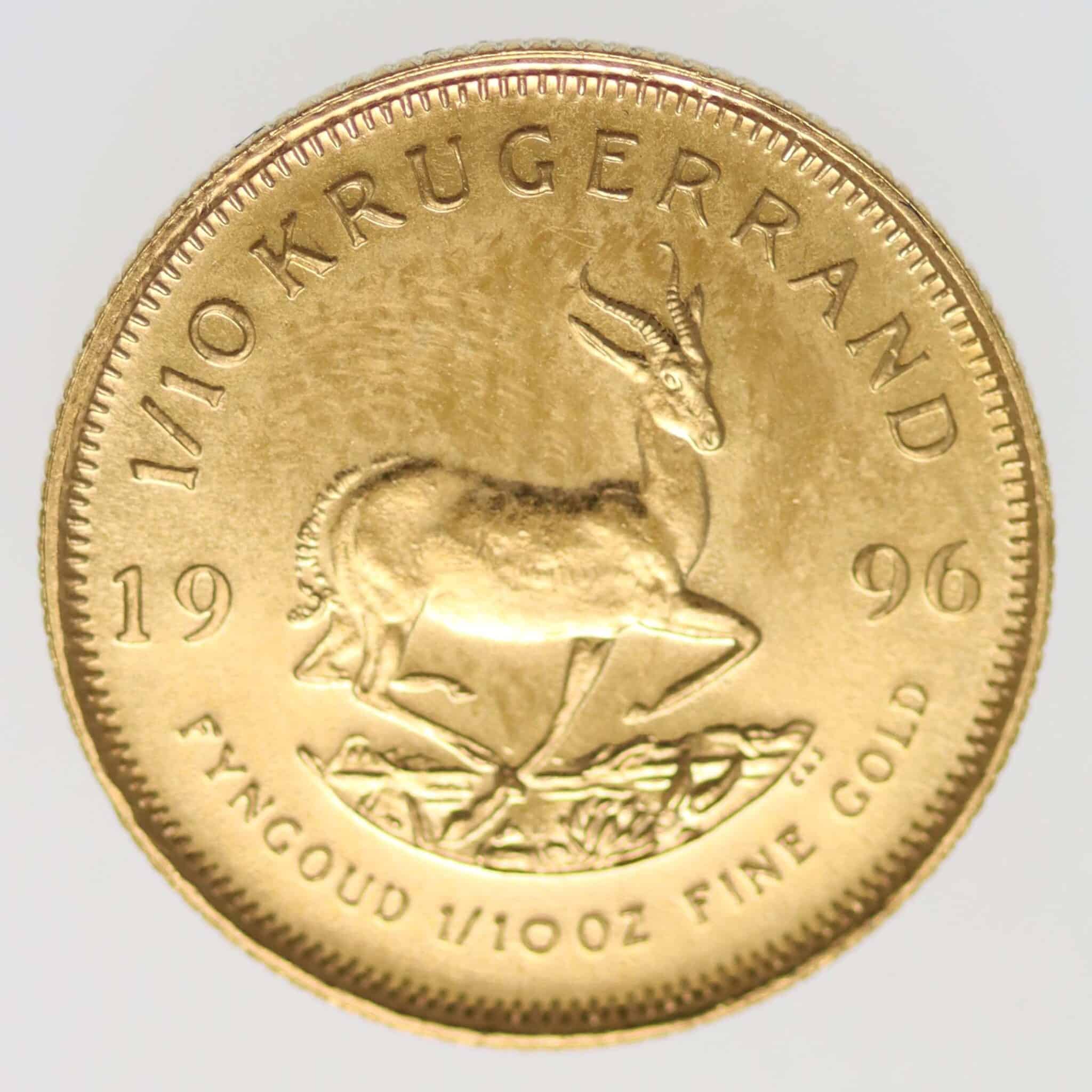 suedafrika - Südafrika Krügerrand 1/10 Unze 1996