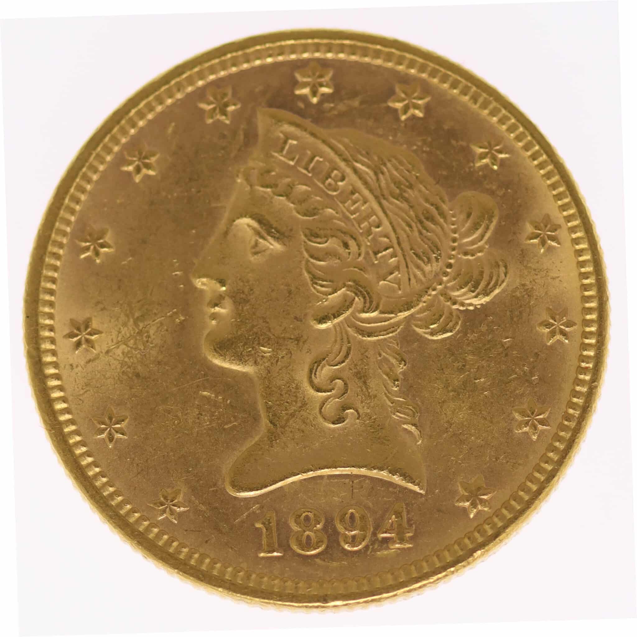usa - USA 10 Dollars 1894 Liberty / Kopf