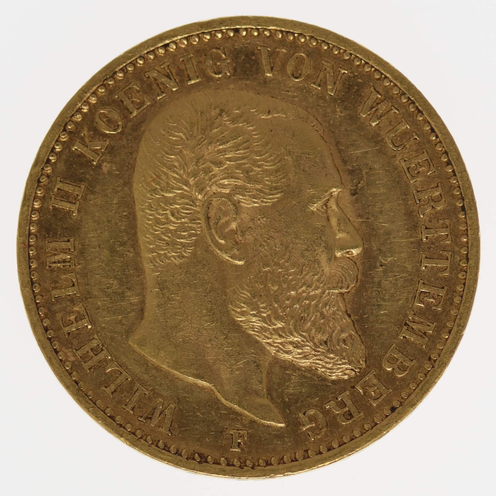deutsches-kaiserreich-ab-1871 - Württemberg Wilhelm II. 20 Mark 1897