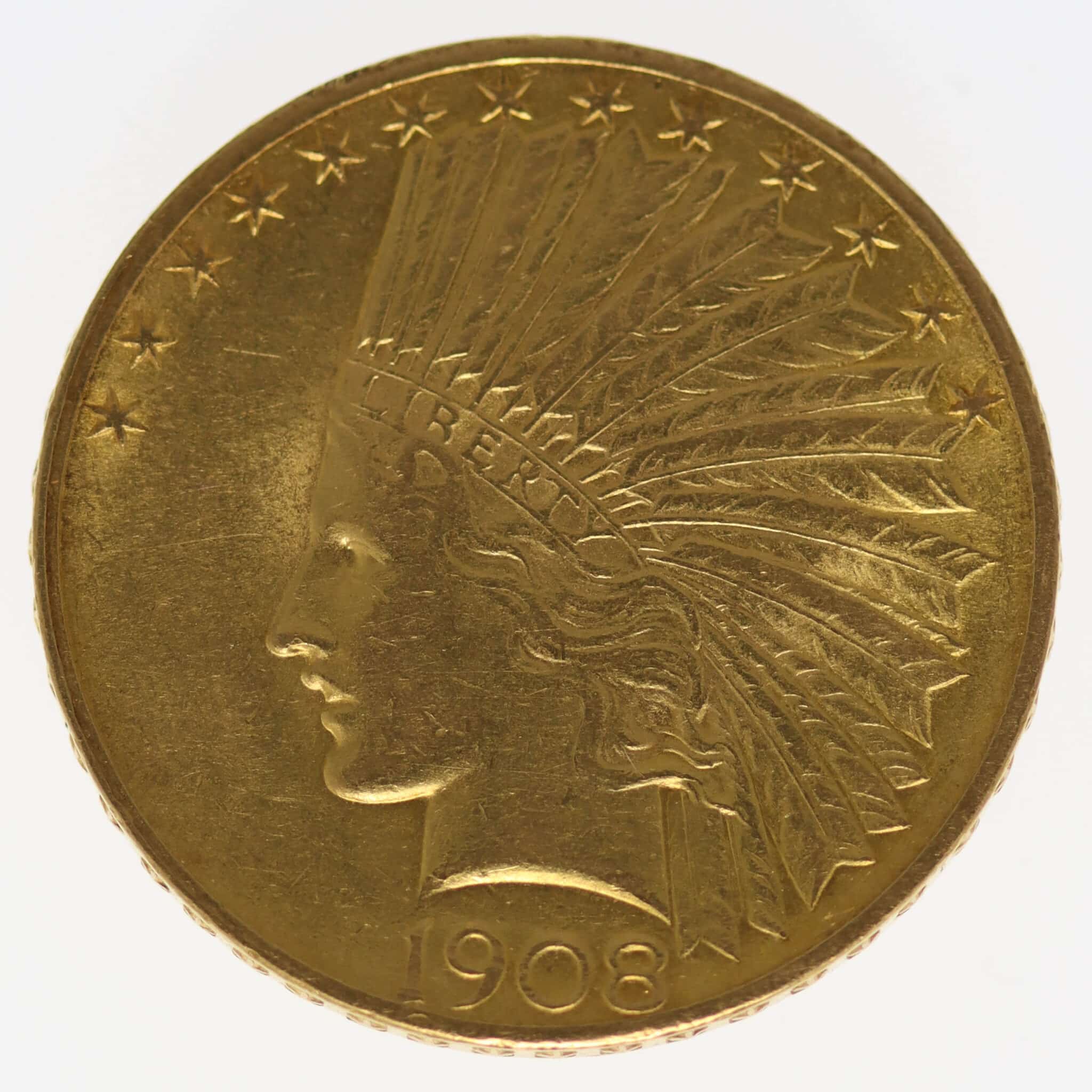 usa - USA 10 Dollars 1908 Indianer