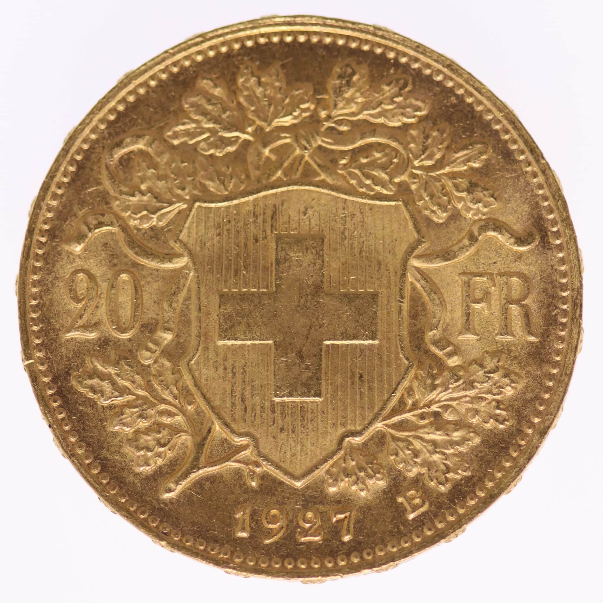 schweiz - Schweiz 20 Franken 1927 B Vreneli