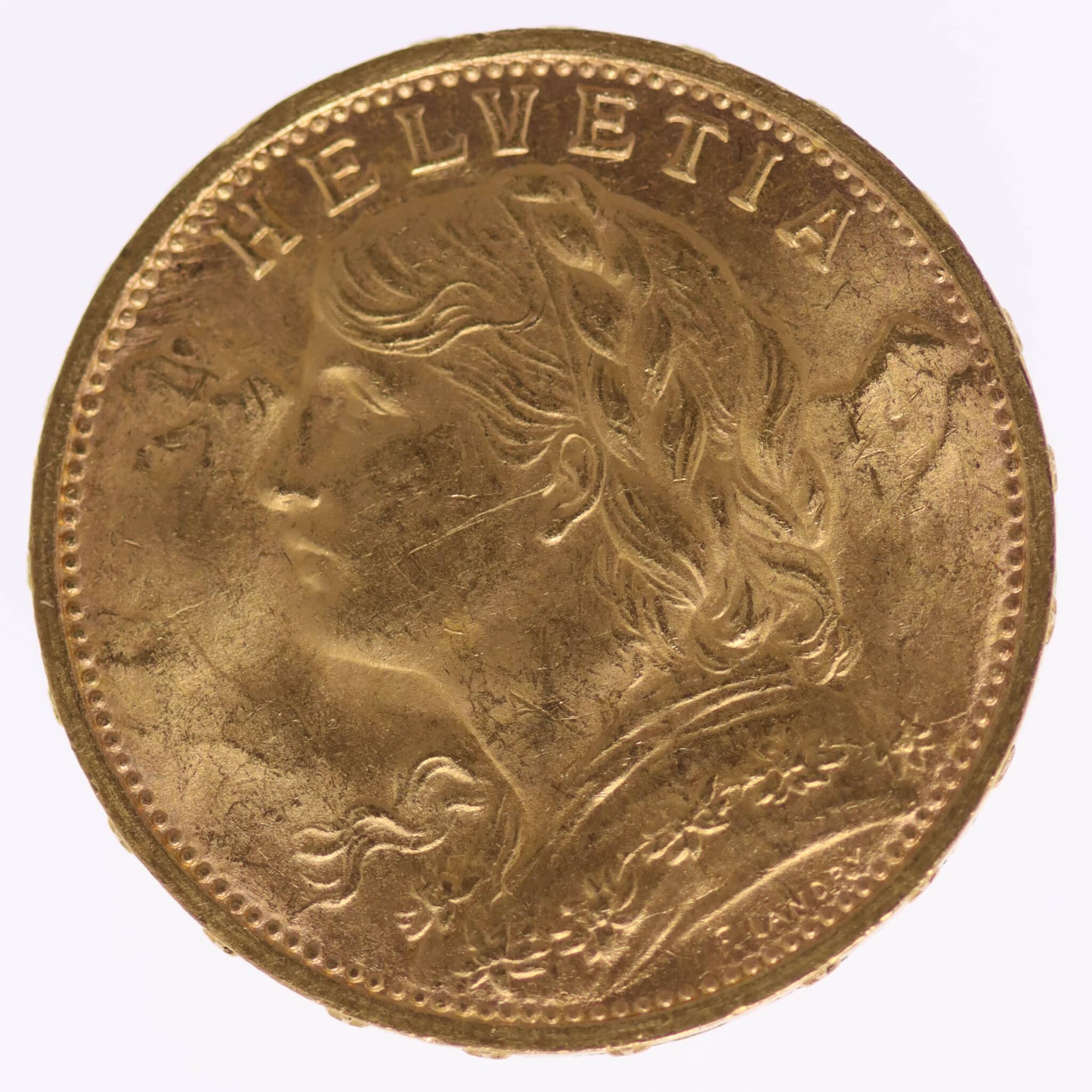 schweiz - Schweiz 20 Franken 1927 B Vreneli