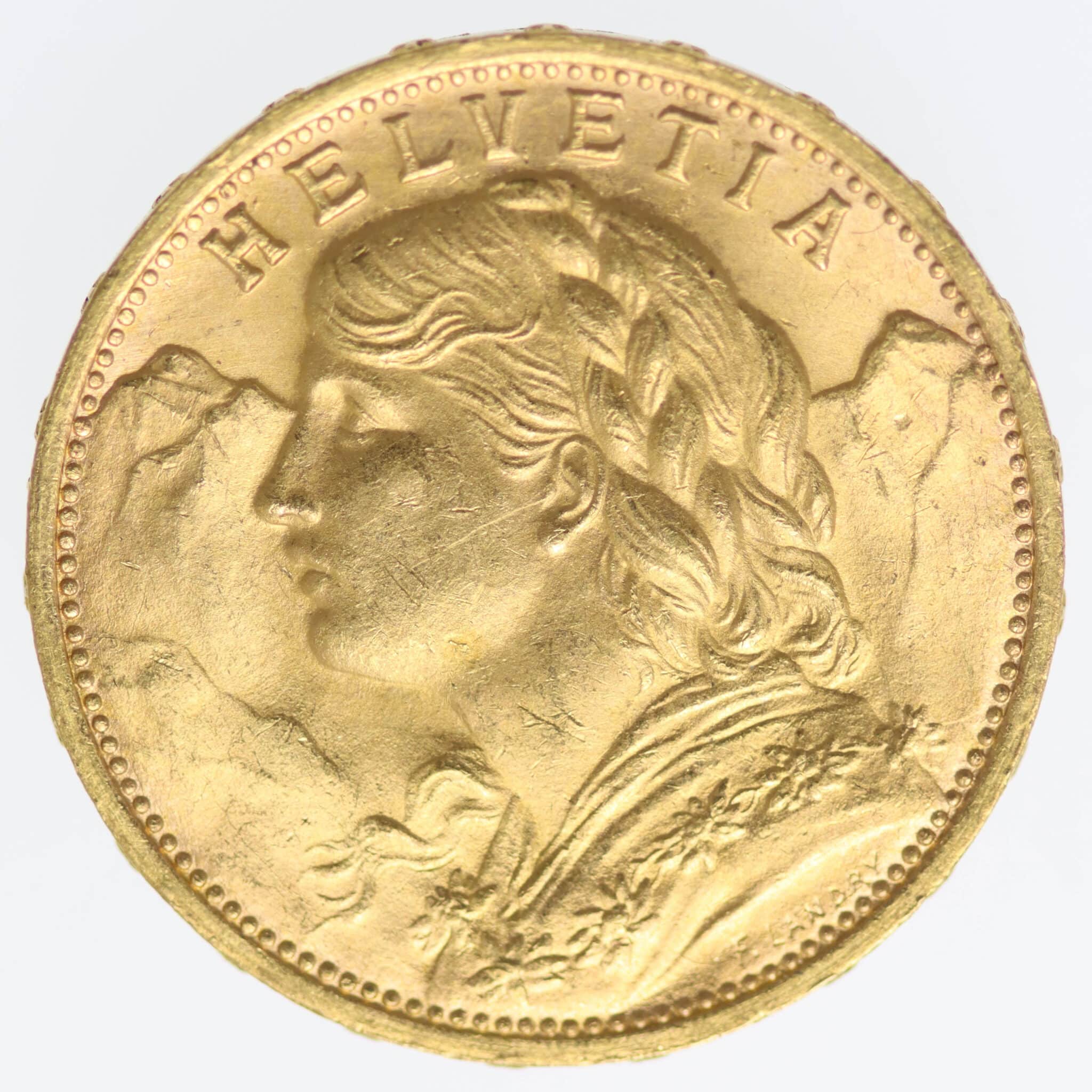 schweiz - Schweiz 20 Franken 1927 B Vreneli