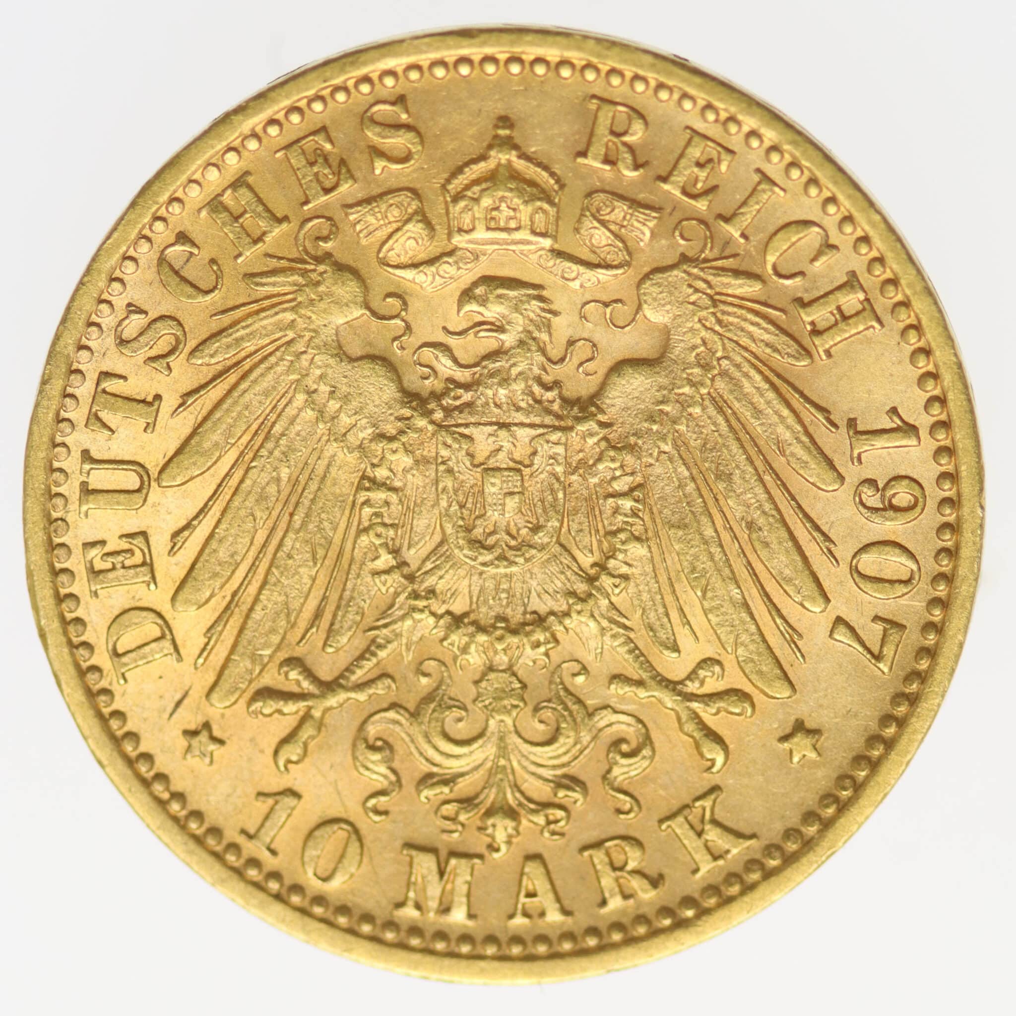 deutsches-kaiserreich-ab-1871 - Württemberg Wilhelm II. 10 Mark 1907