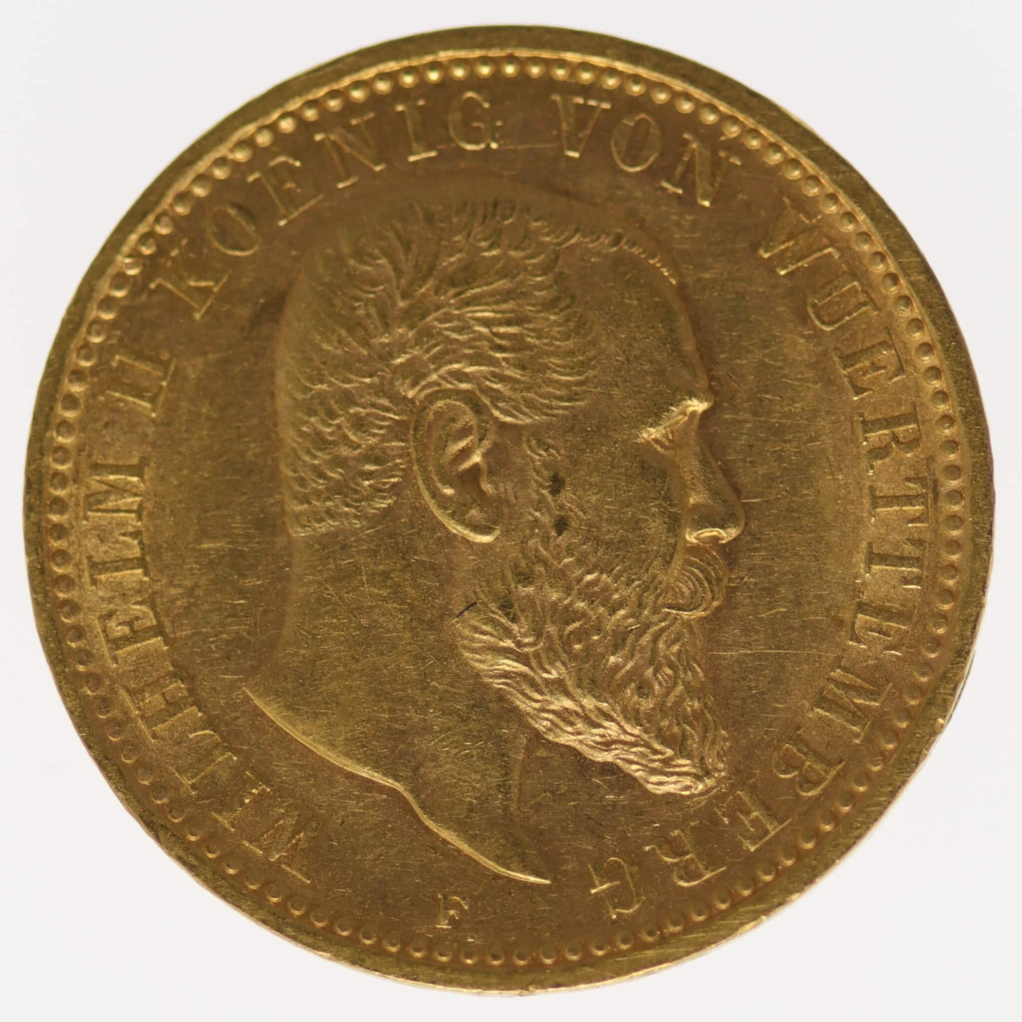 deutsches-kaiserreich-ab-1871 - Württemberg Wilhelm II. 10 Mark 1907