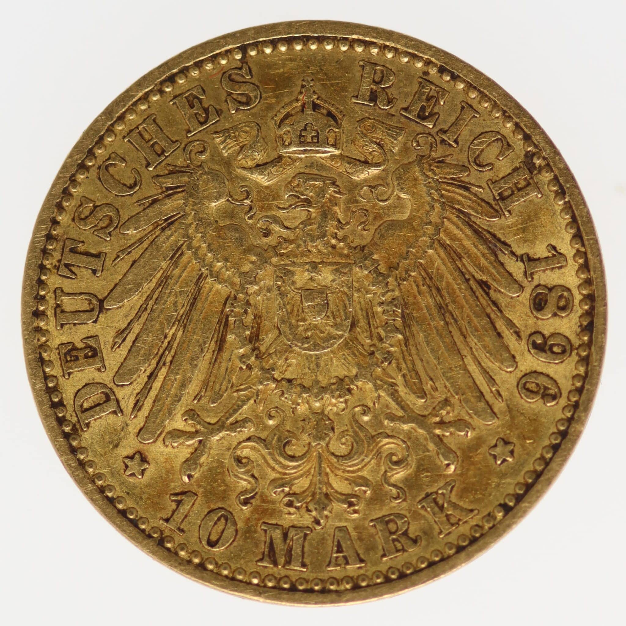 deutsches-kaiserreich-ab-1871 - Anhalt Friedrich I. 10 Mark 1896