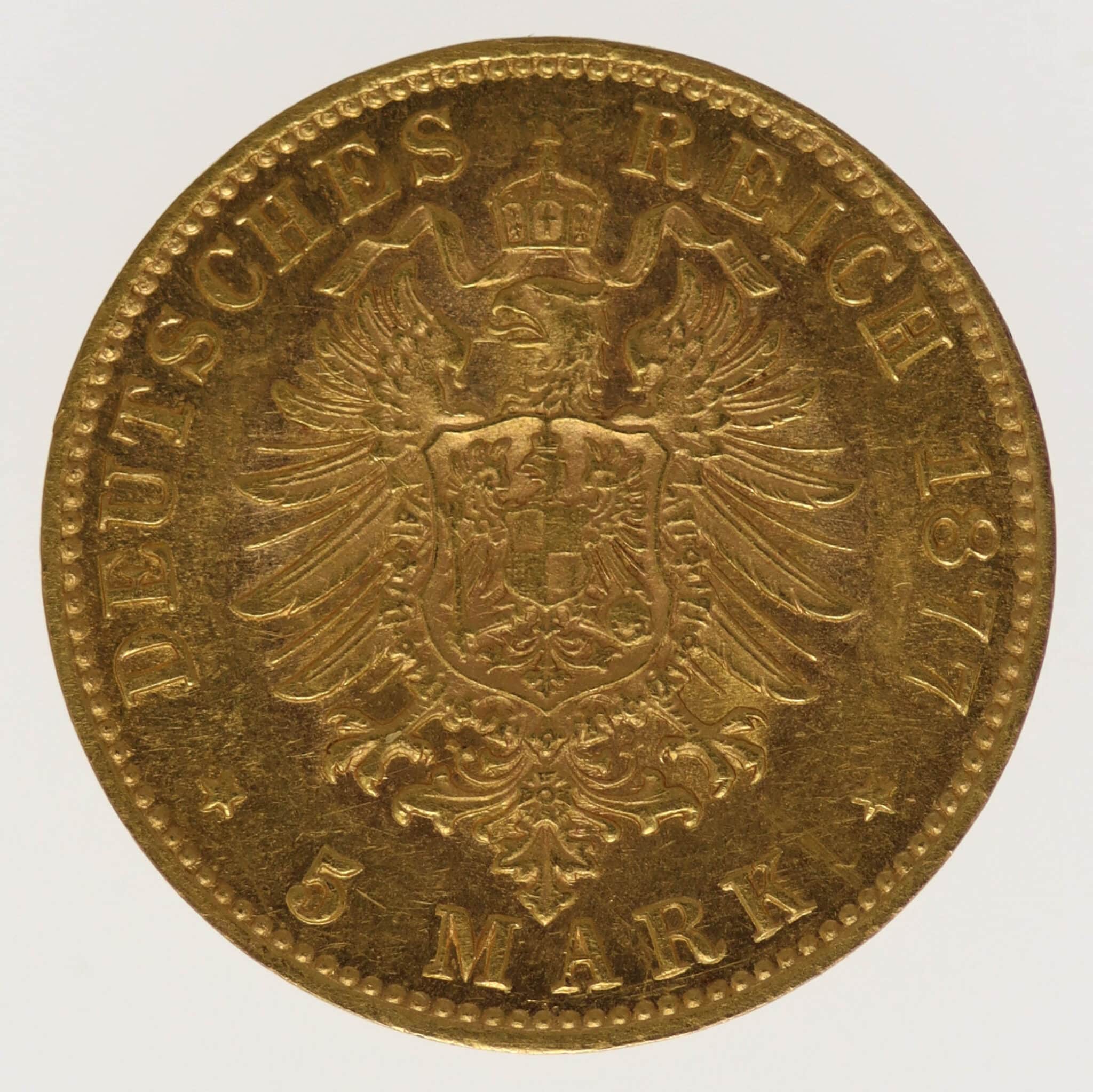 deutsches-kaiserreich-ab-1871 - Bayern Ludwig II. 5 Mark 1877