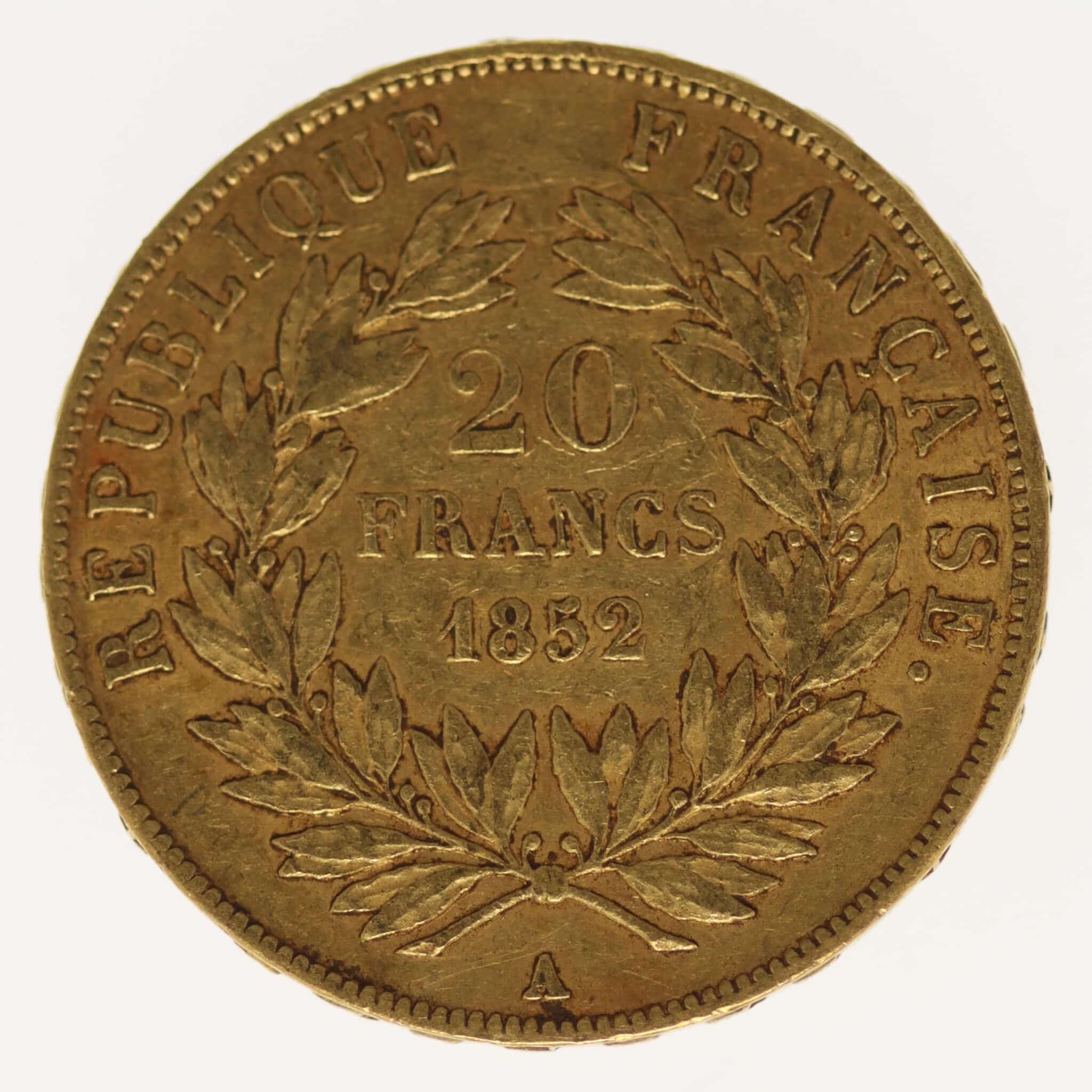 frankreich - Frankreich Louis-Napoleon Bonaparte 20 Francs 1852 A