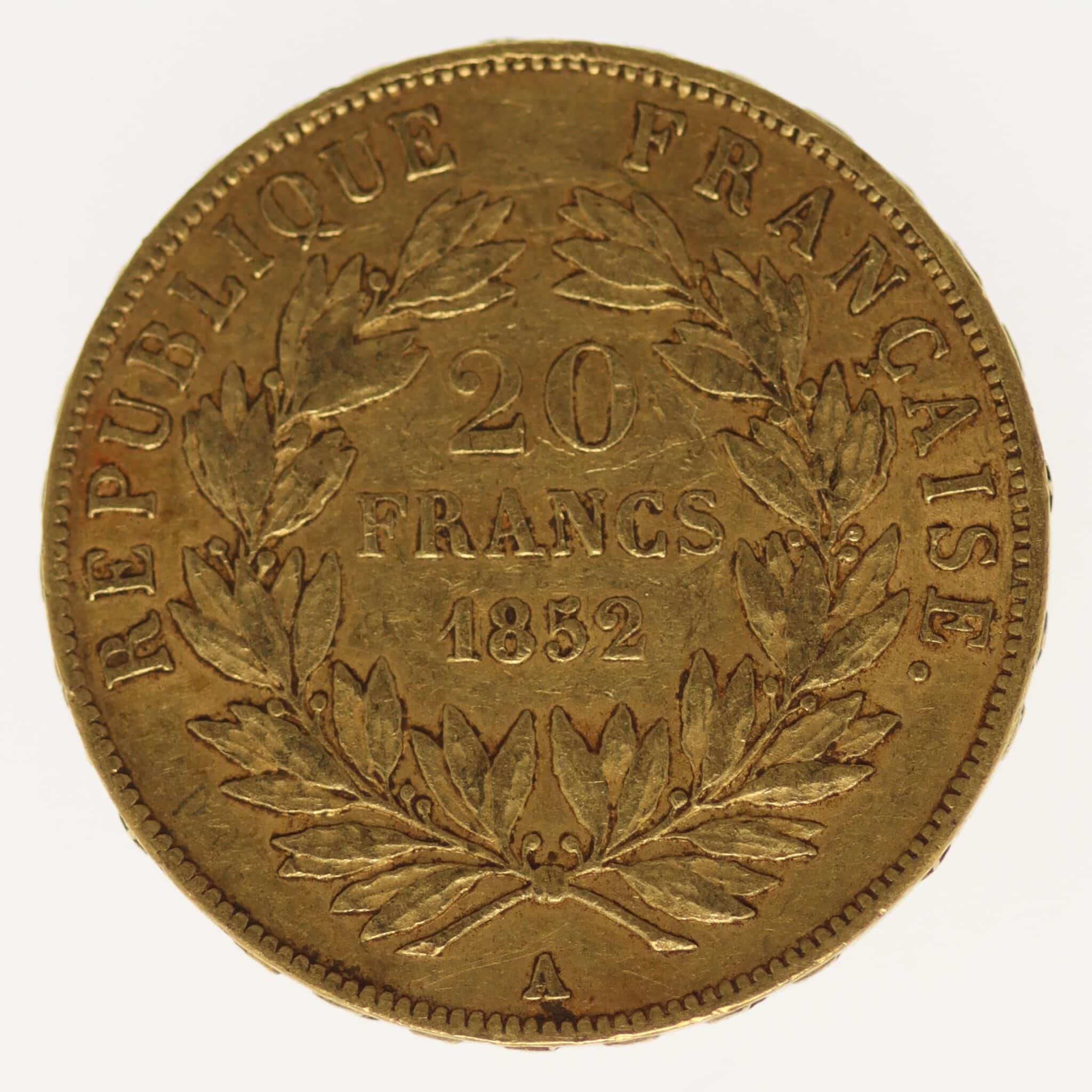 frankreich - Frankreich Louis-Napoleon Bonaparte 20 Francs 1852 A