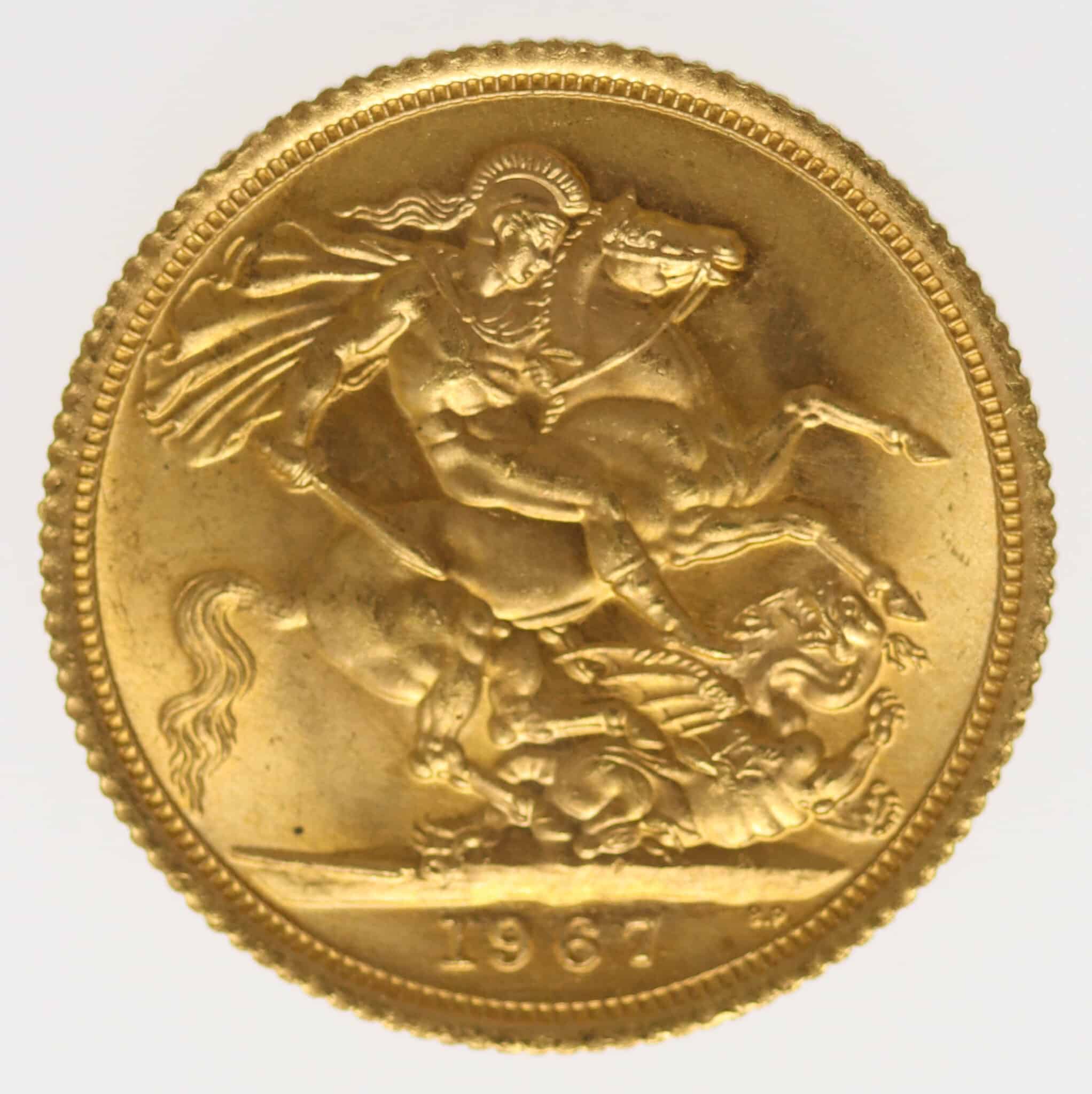 grossbritannien - Großbritannien Elisabeth II. Sovereign 1967