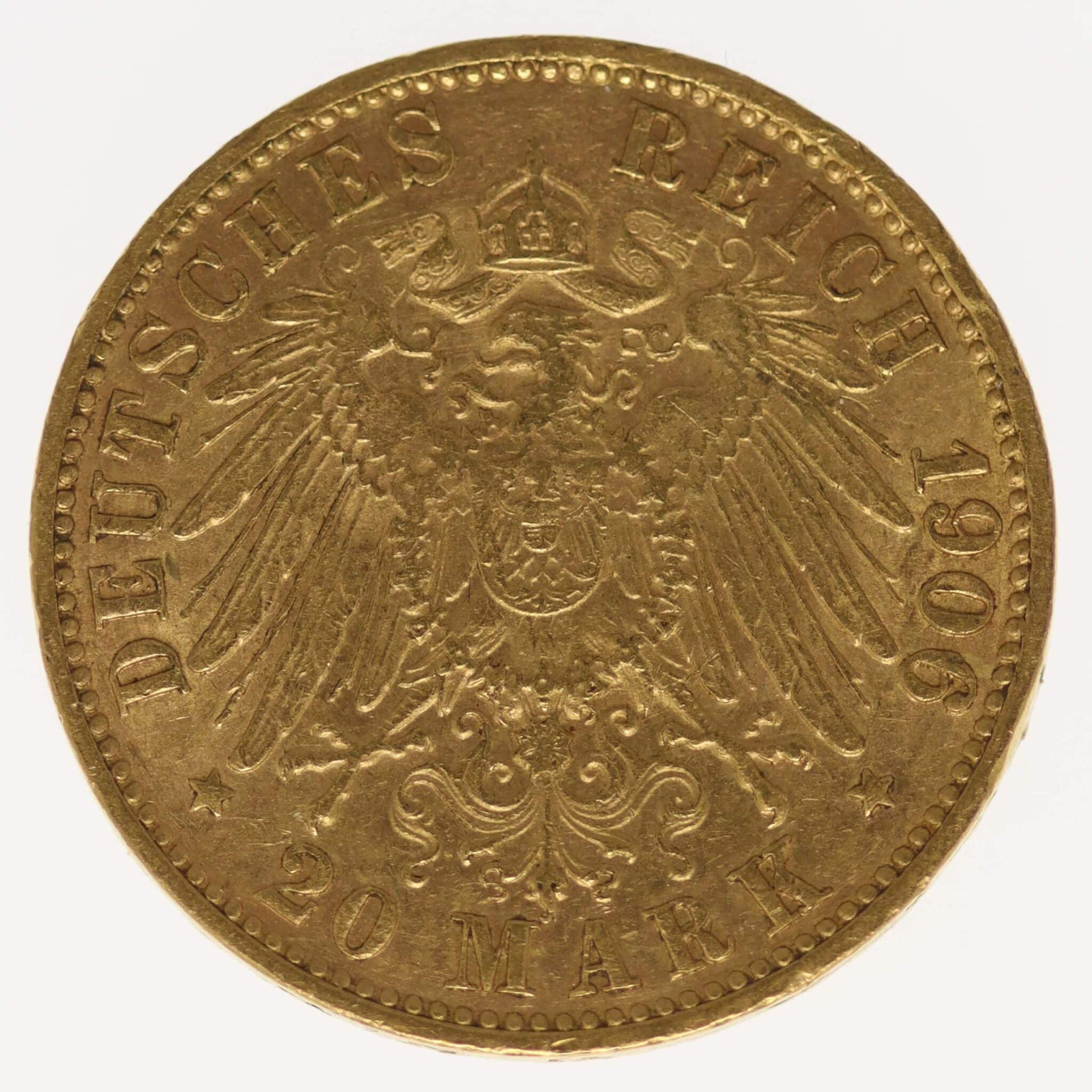 deutsches-kaiserreich-ab-1871 - Preussen Wilhelm II. 20 Mark 1906 J