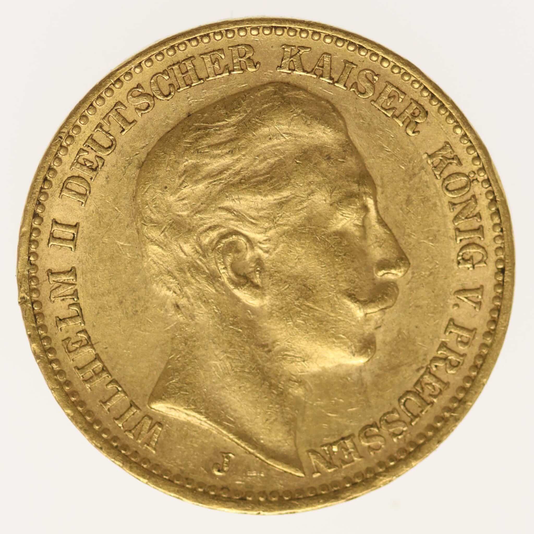 deutsches-kaiserreich-ab-1871 - Preussen Wilhelm II. 20 Mark 1906 J