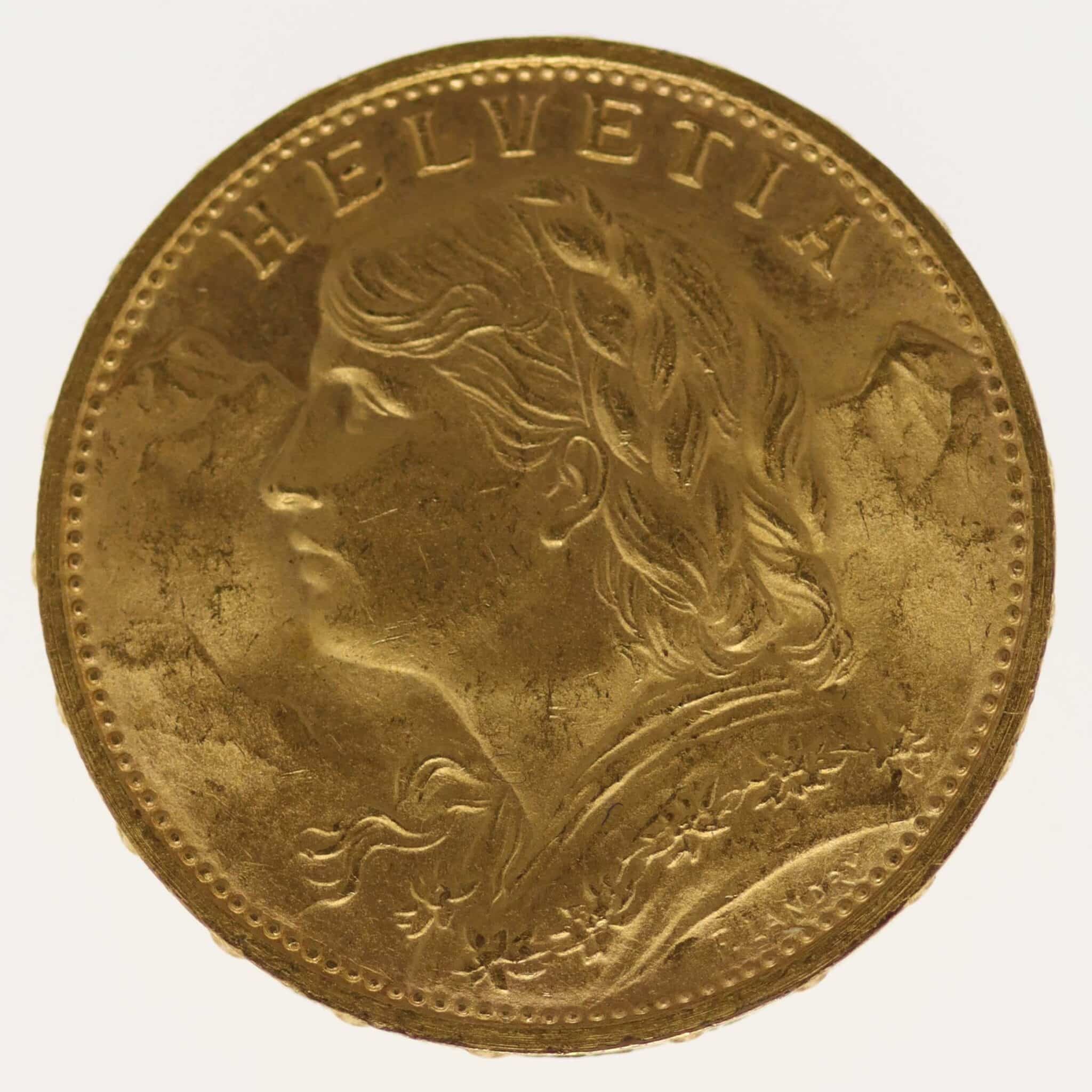 schweiz - Schweiz 20 Franken 1926 B Vreneli