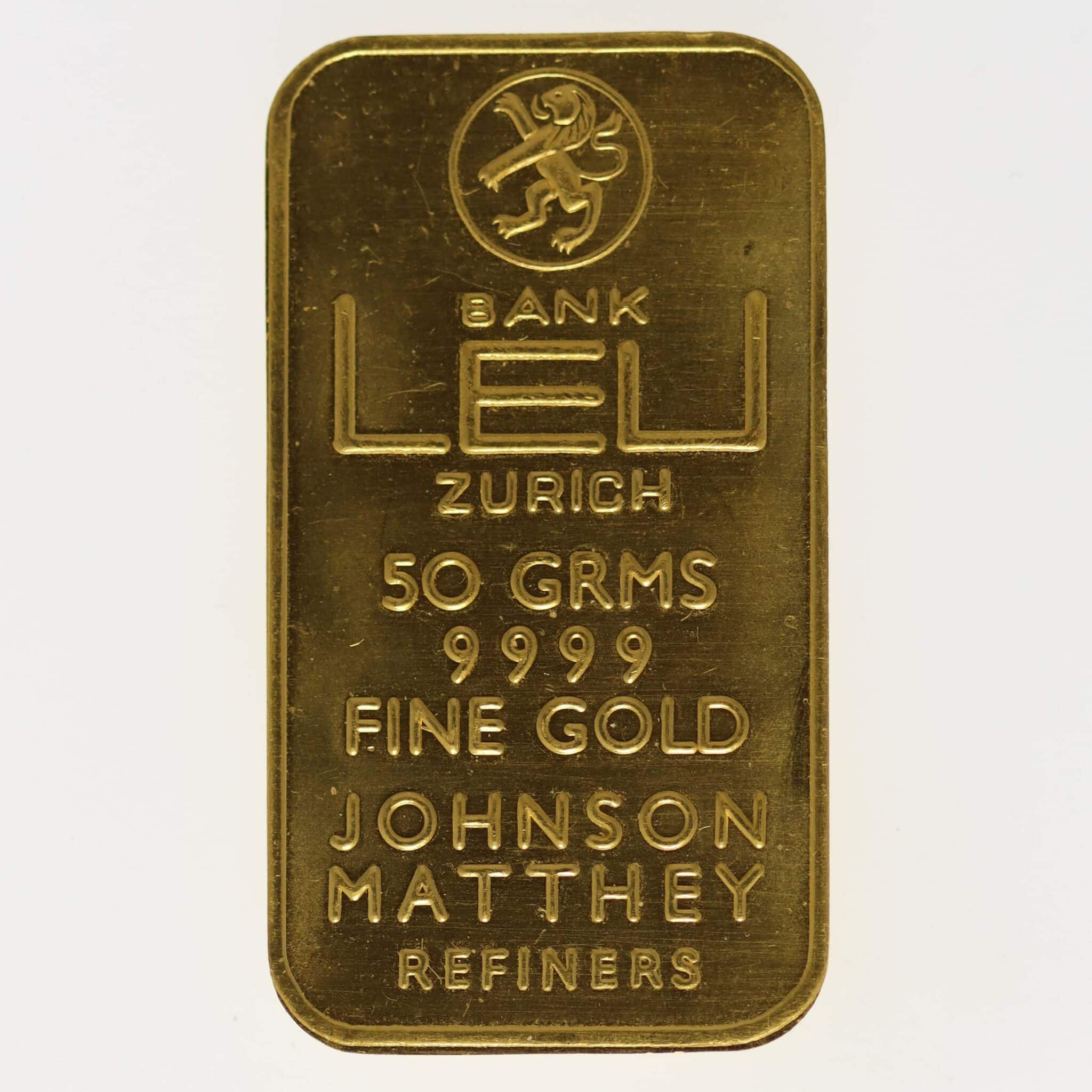 goldbarren - Goldbarren 50 Gramm Johnson Matthey
