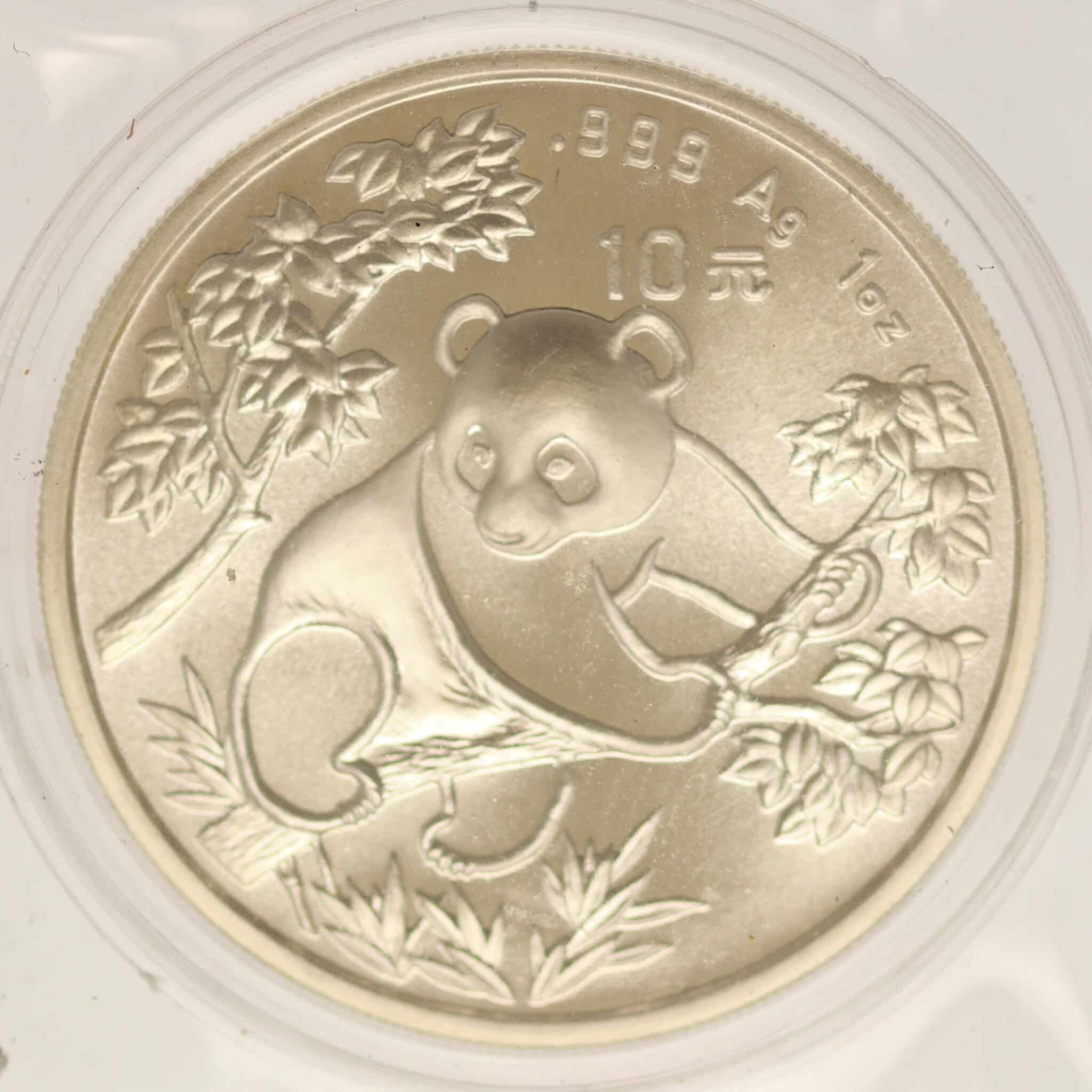 china-silbermuenzen-uebrige-welt - China Panda 10 Yuan 1992 1 Unze