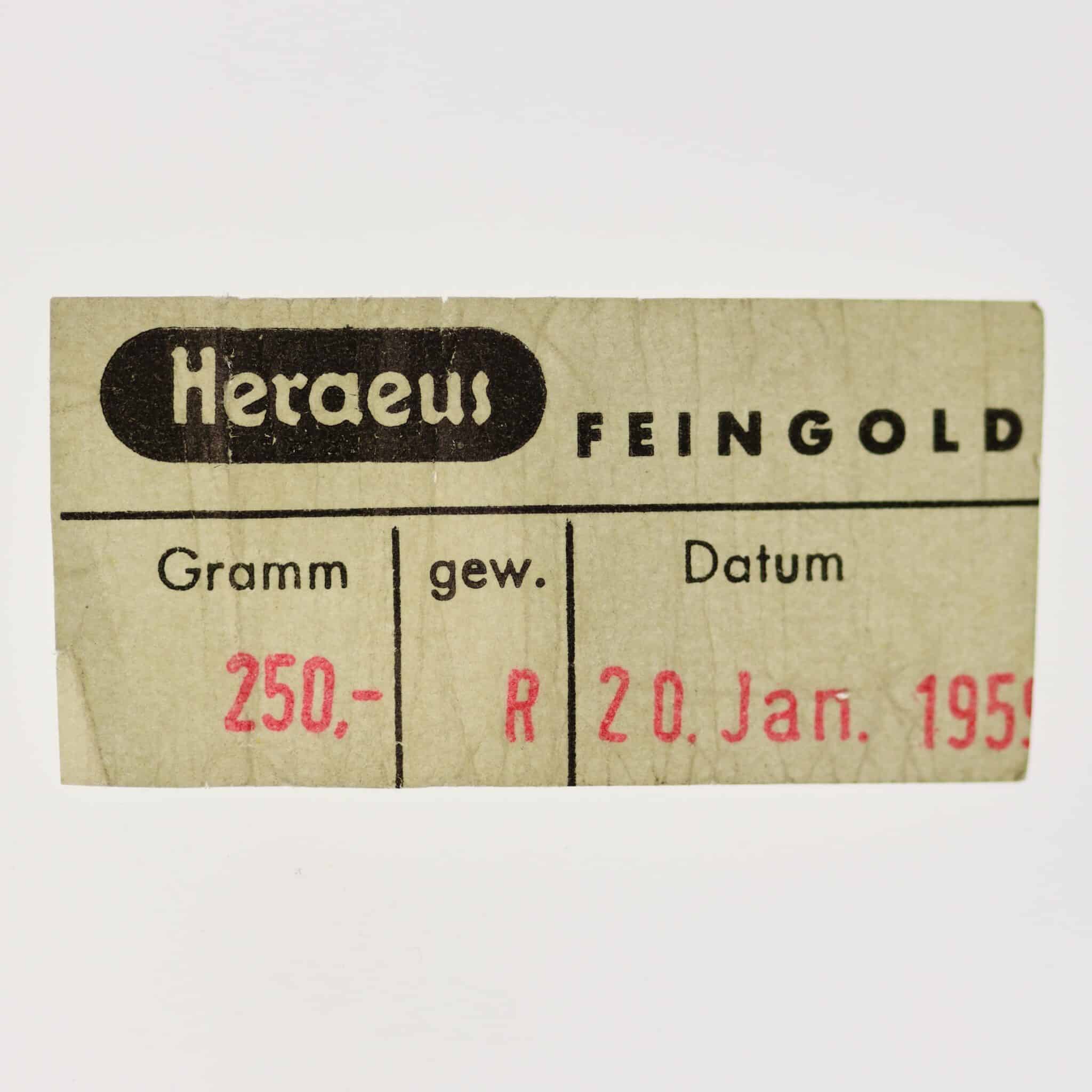 goldbarren - Goldbarren 250 Gramm Heraeus