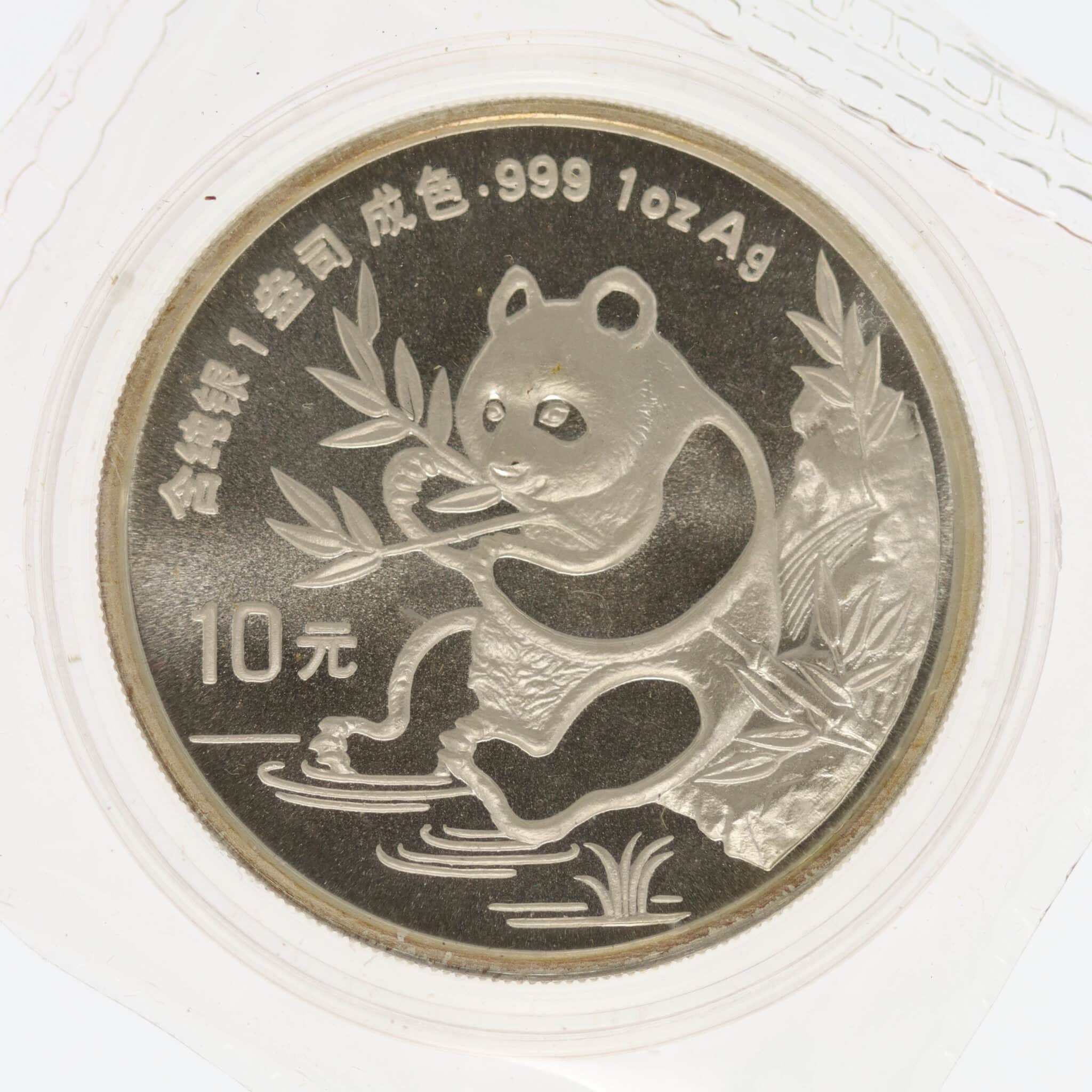 china-silbermuenzen-uebrige-welt - China Panda 10 Yuan 1991 1 Unze