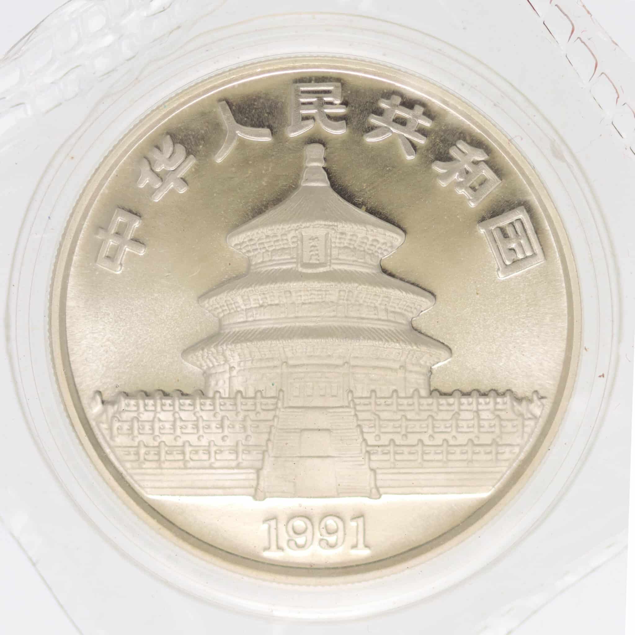 china-silbermuenzen-uebrige-welt - China Panda 10 Yuan 1991 1 Unze