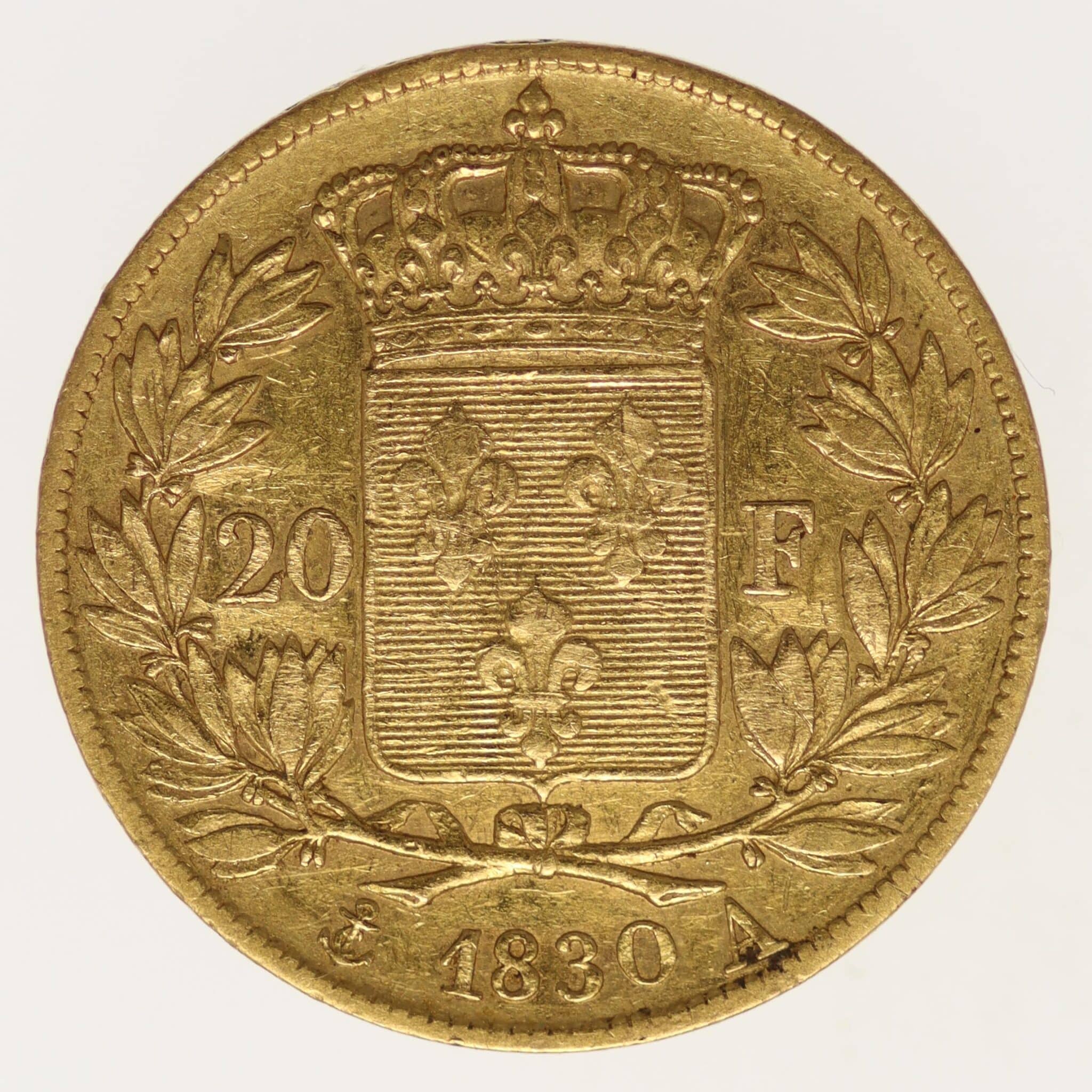 frankreich - Frankreich Charles X. 20 Francs 1830 A