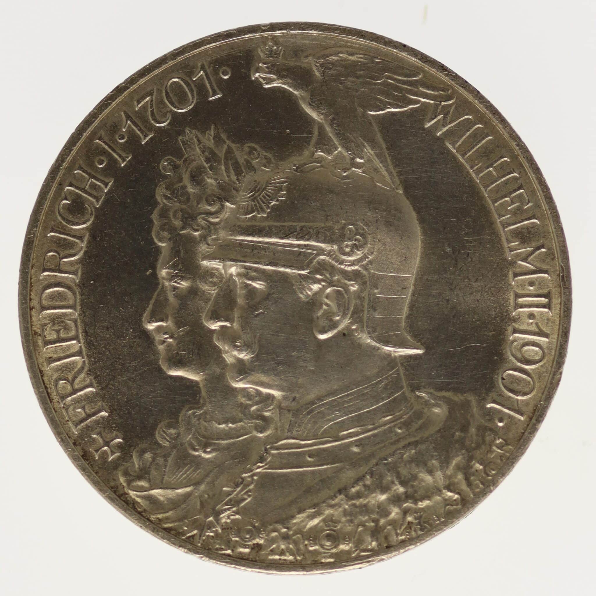 deutsches-kaiserreich-ab-1871-deutsche-silbermuenzen - Preussen Wilhelm II. 5 Mark 1901