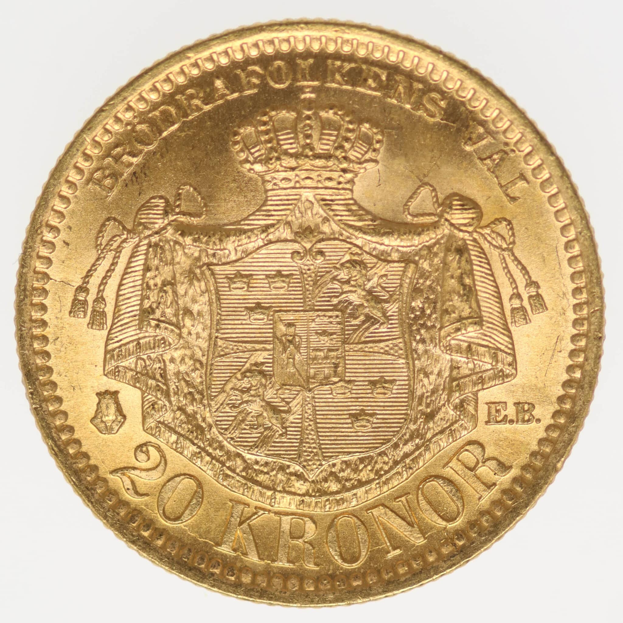 schweden - Schweden Oskar II. 20 Kronen 1889 E.B.
