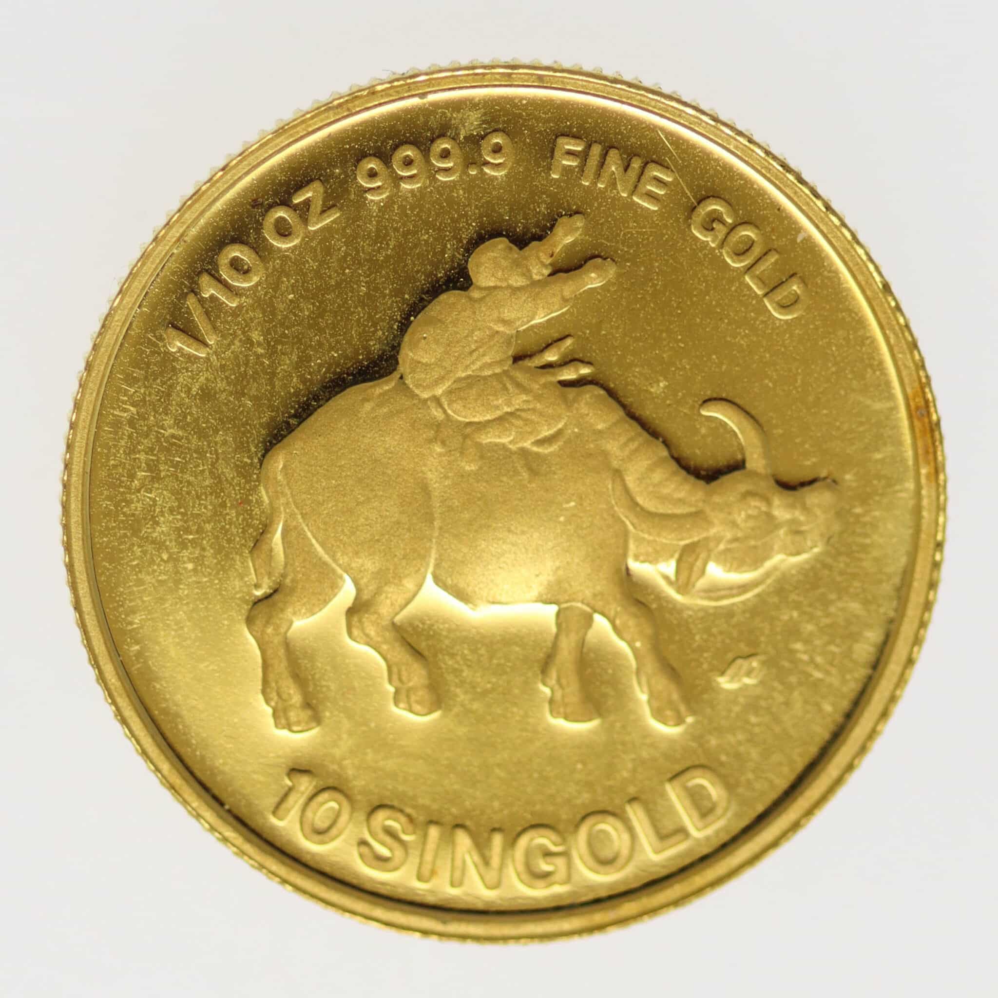 singapur - Singapur 10 Singold 1985 1/10 OZ