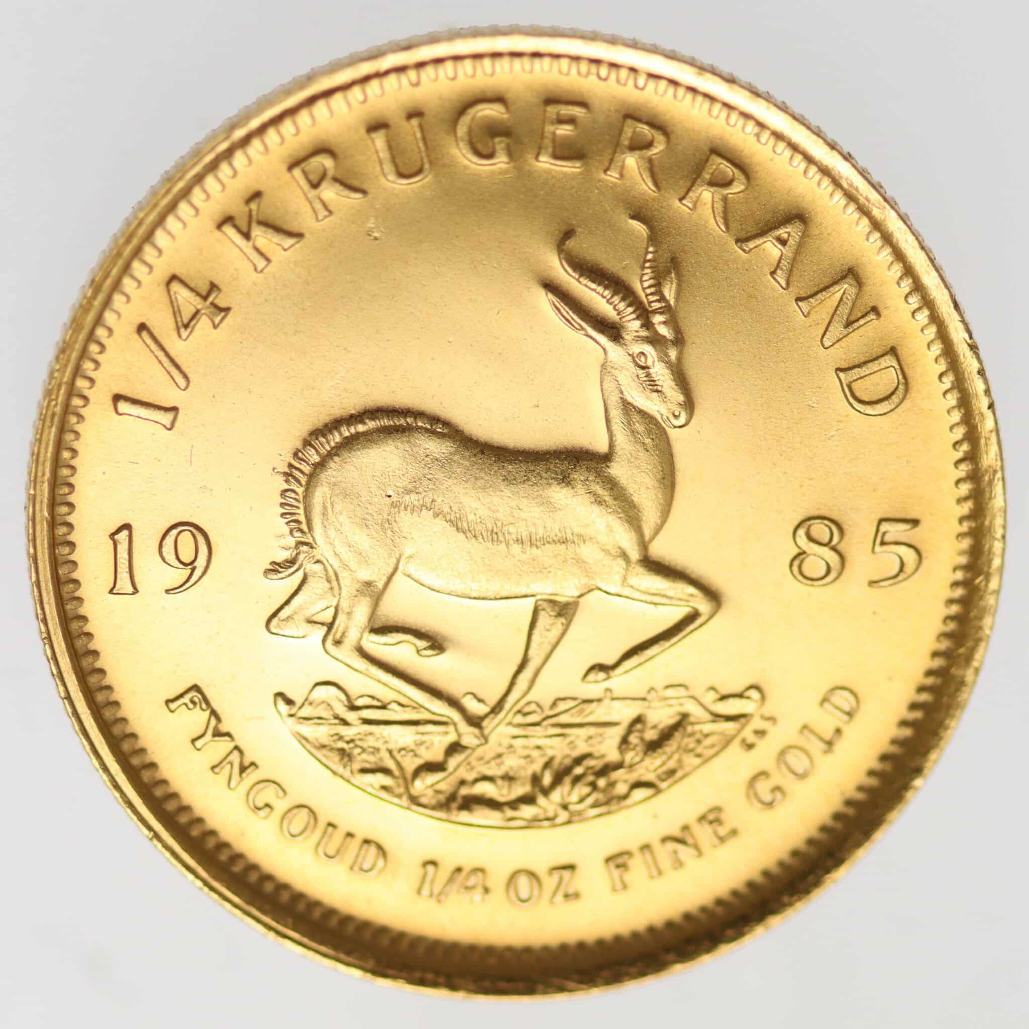 suedafrika - Südafrika Krügerrand 1/4 Unze 1985