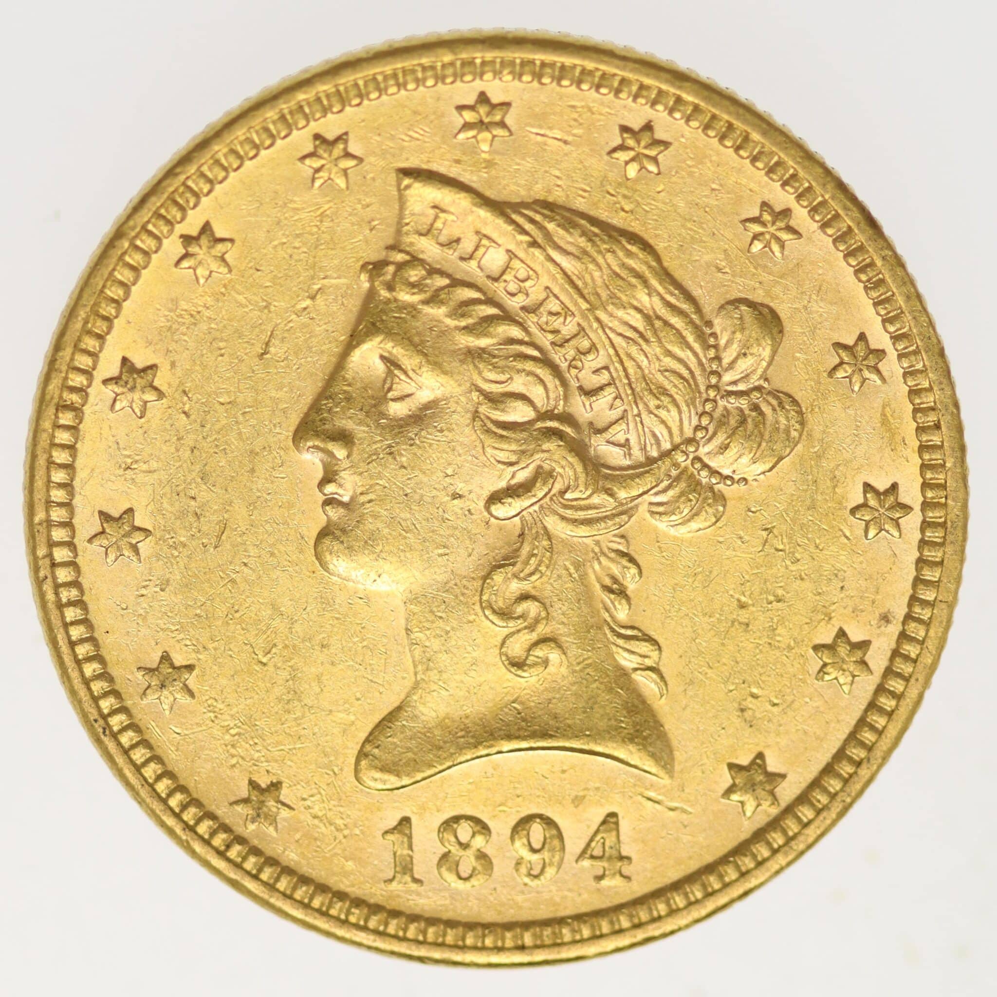 usa - USA 10 Dollars 1894 Liberty / Kopf
