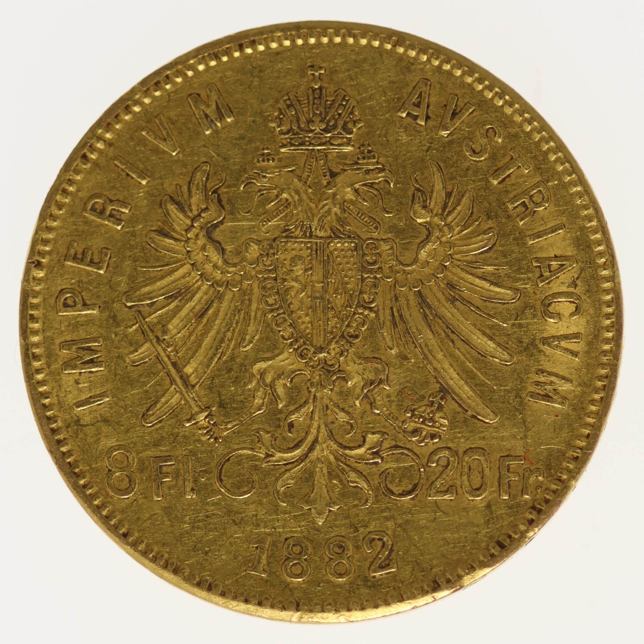 oesterreich - Österreich Kaiserreich Franz Joseph I. 8 Gulden 1882