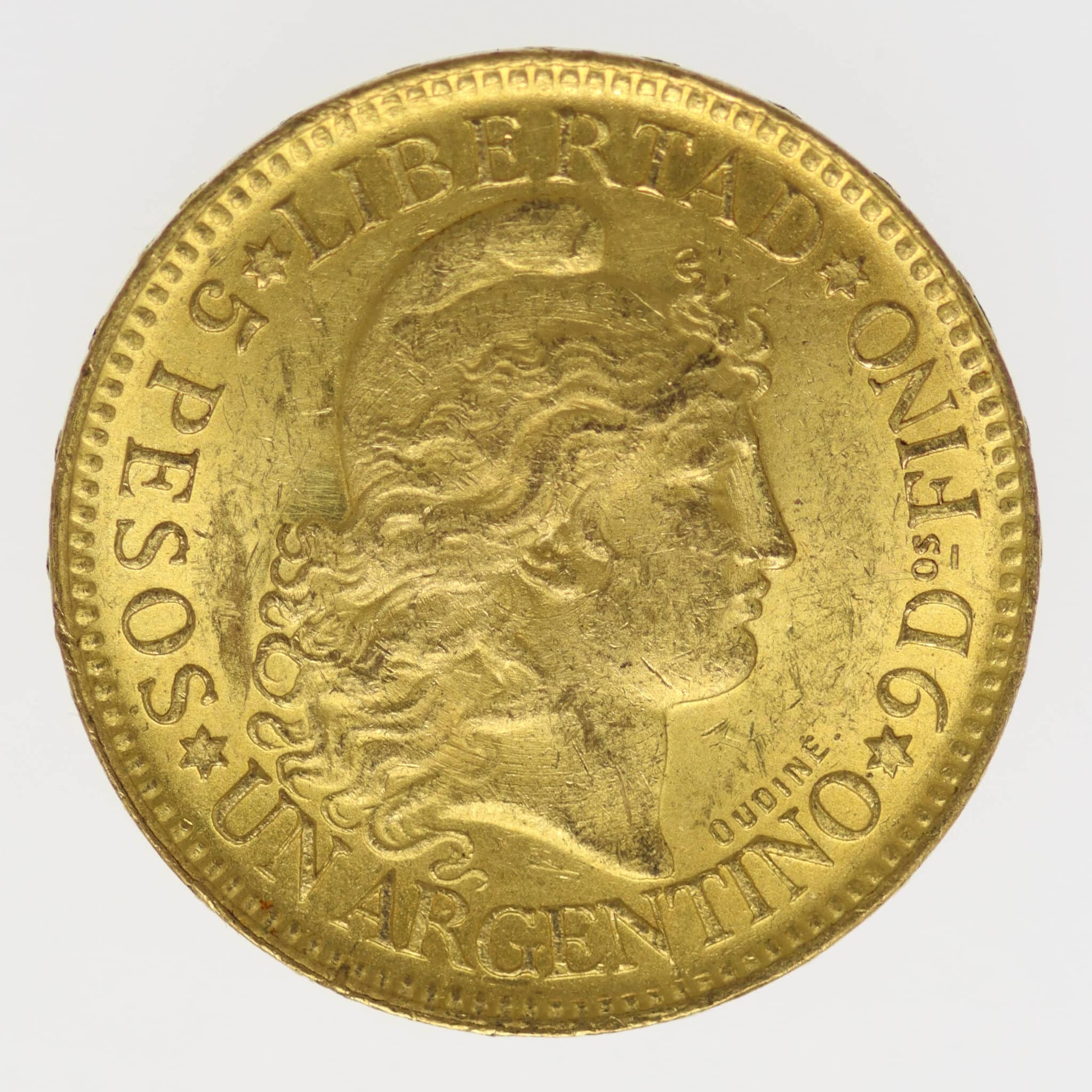argentinien - Argentinien 5 Pesos / Argentino 1896
