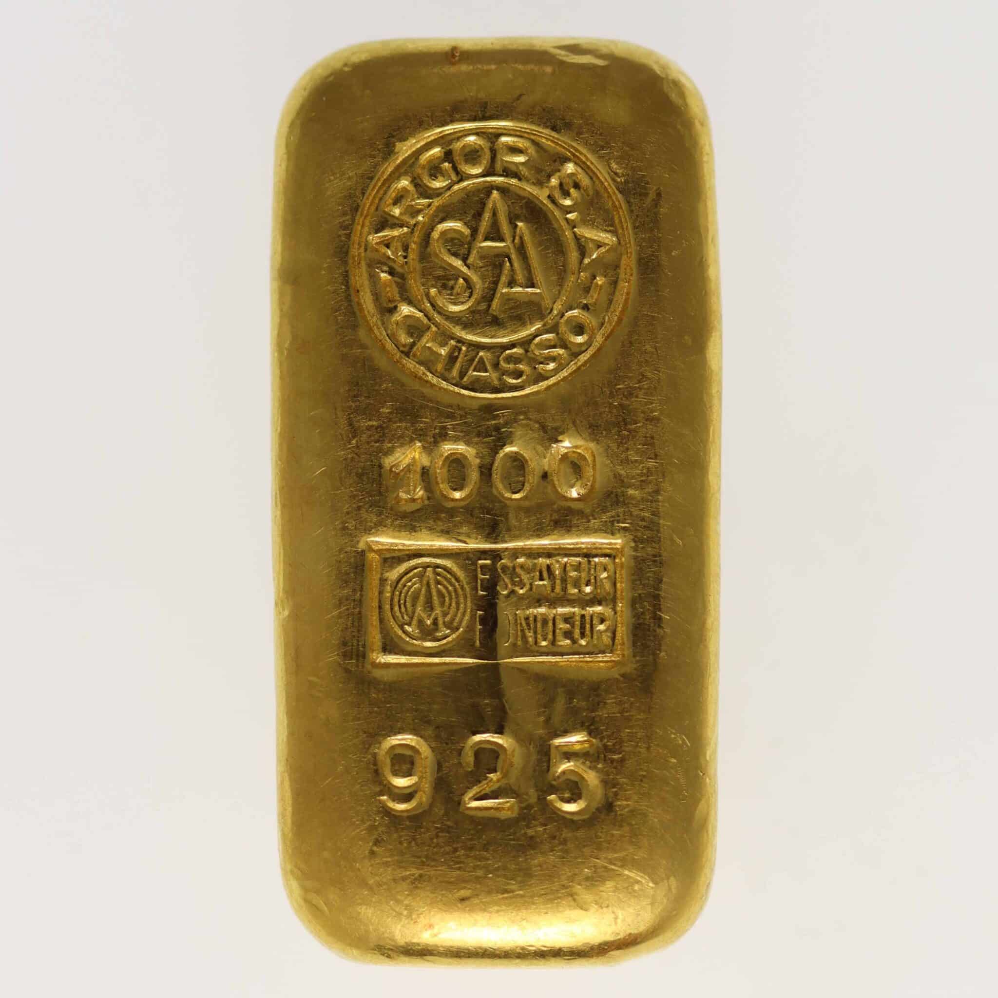 goldbarren - Goldbarren 100 Gramm Schweiz Argor S.A. Chiasso