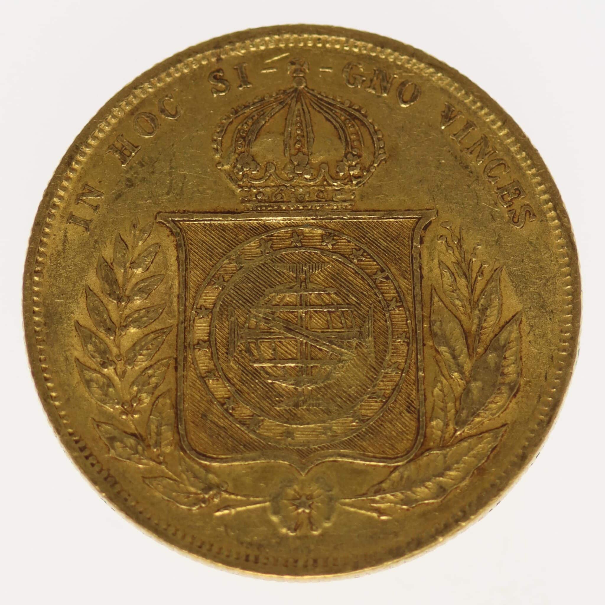 brasilien - Brasilien Pedro II. 10.000 Reis 1885