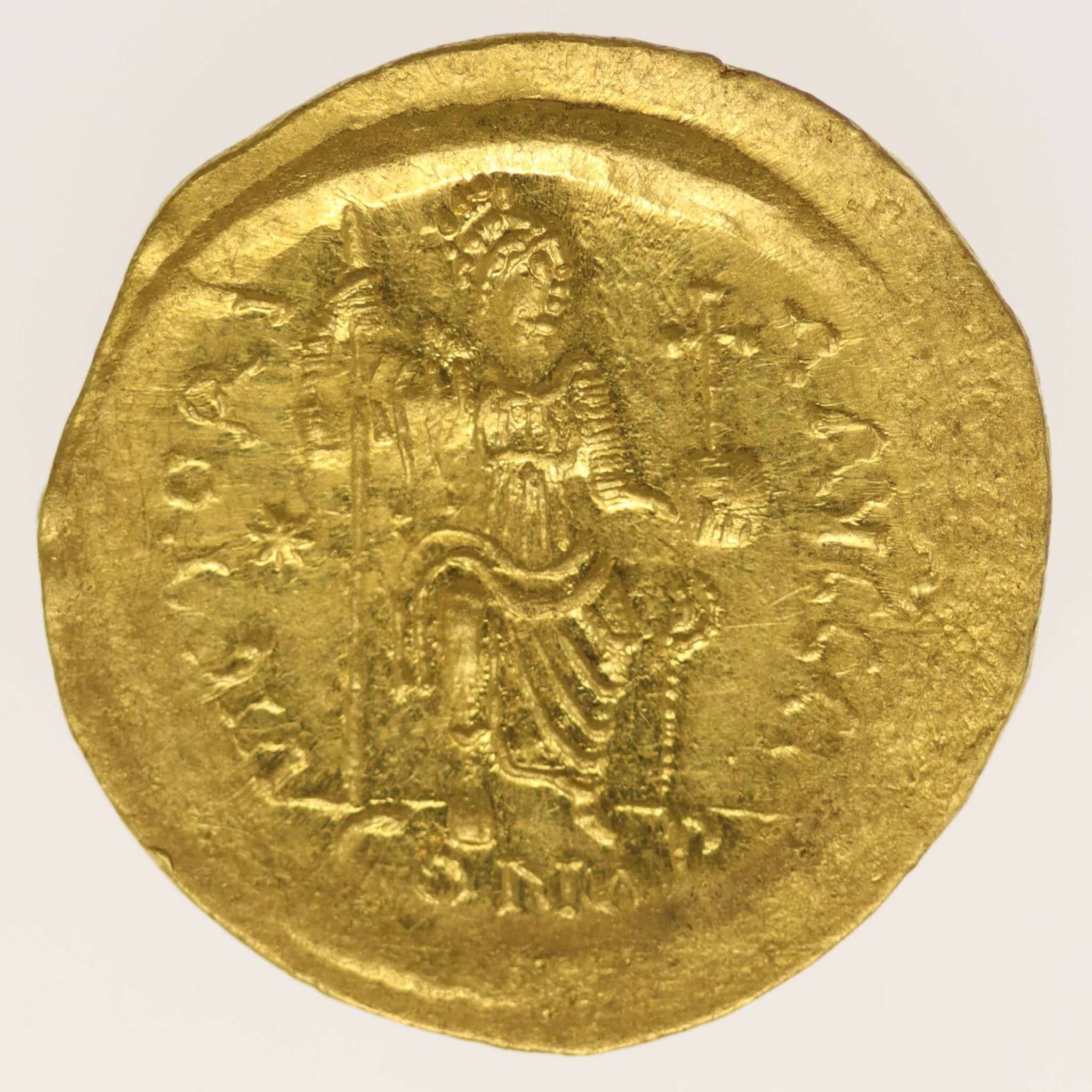 weitere-goldmuenzen - Byzanz Iustinus II. AV-Solidus