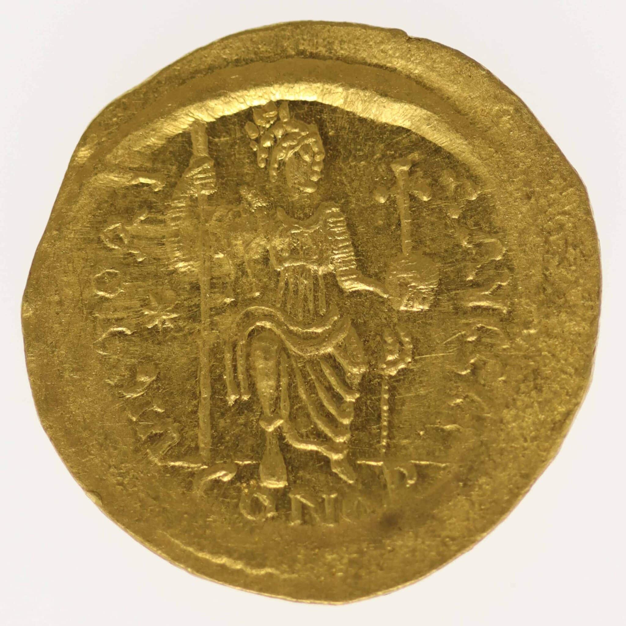 weitere-goldmuenzen - Byzanz Iustinus II. AV-Solidus