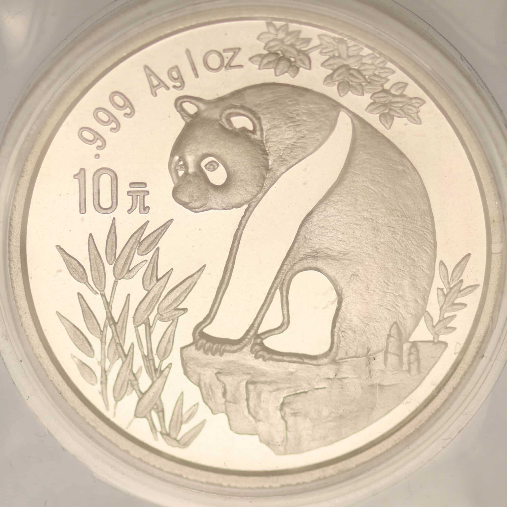 china-silbermuenzen-uebrige-welt - China Panda 10 Yuan 1993 1 Unze