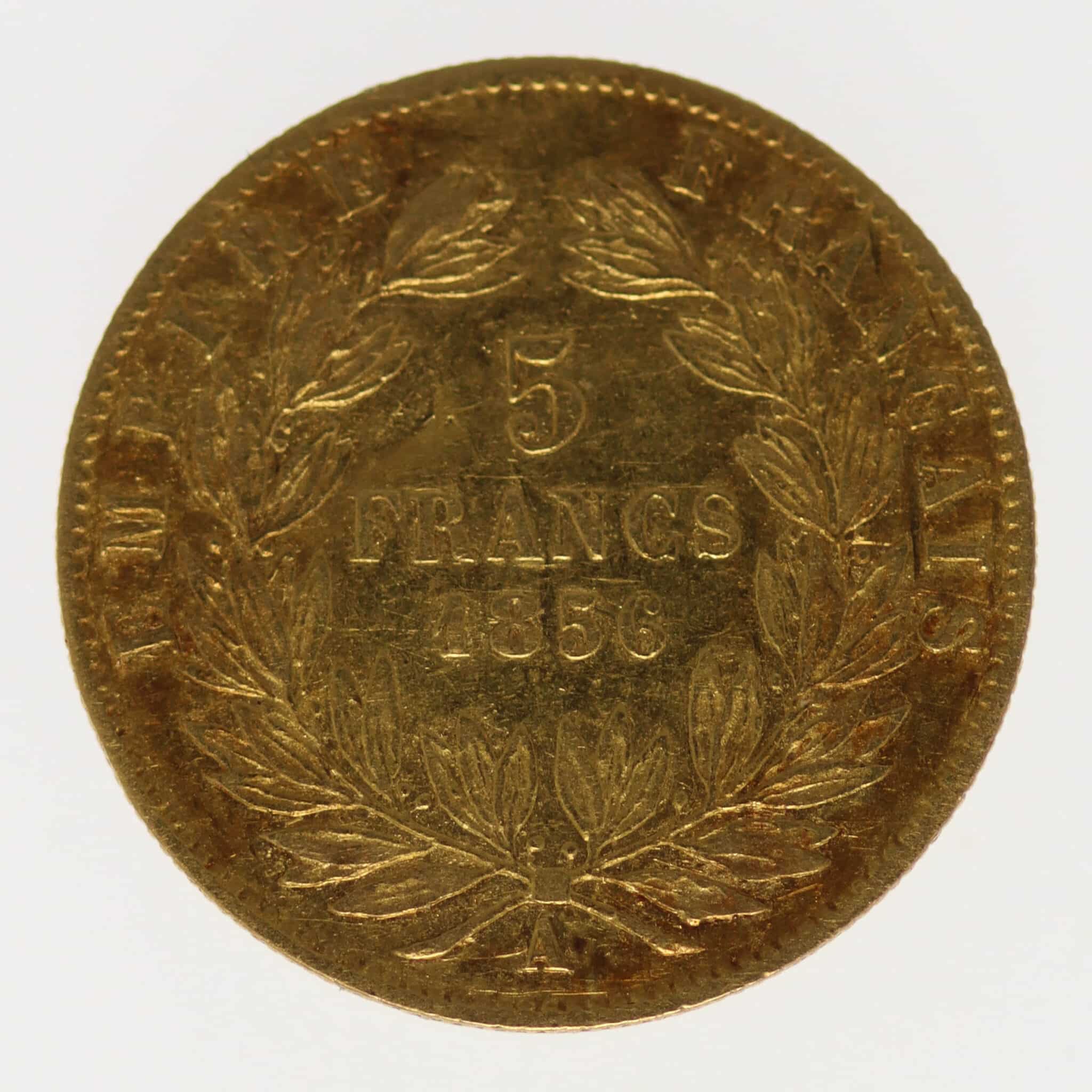 frankreich - Frankreich Napoleon III. 5 Francs 1856 A