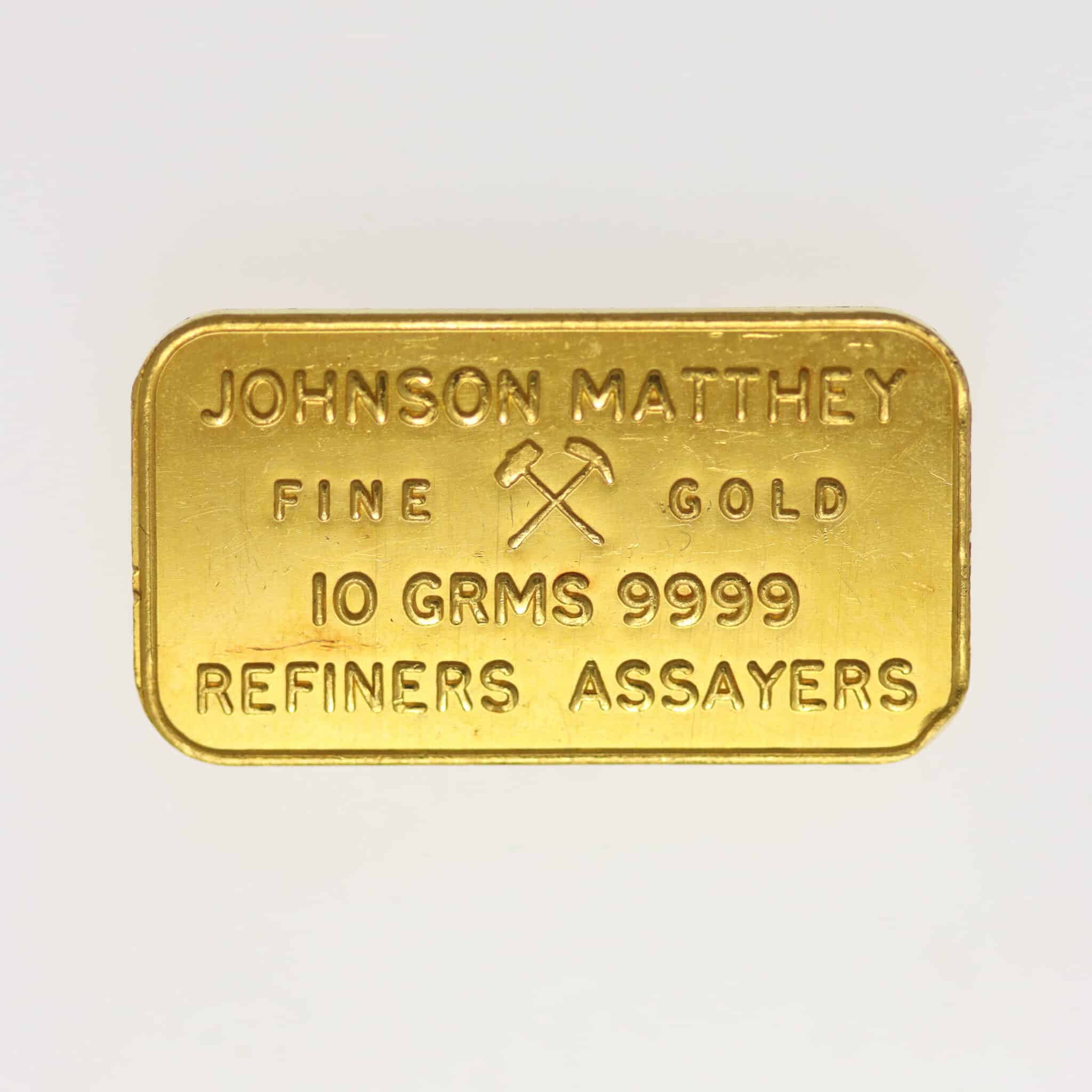 goldbarren - Goldbarren 10 Gramm  Johnson Matthey