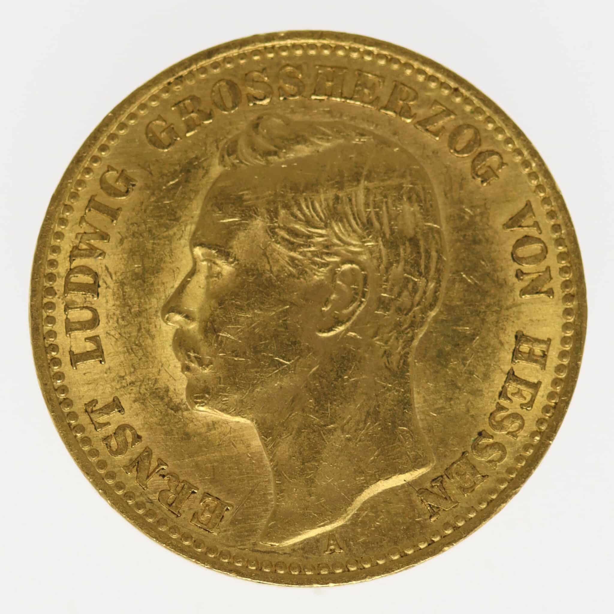 deutsches-kaiserreich-ab-1871 - Hessen Ernst Ludwig 20 Mark 1908