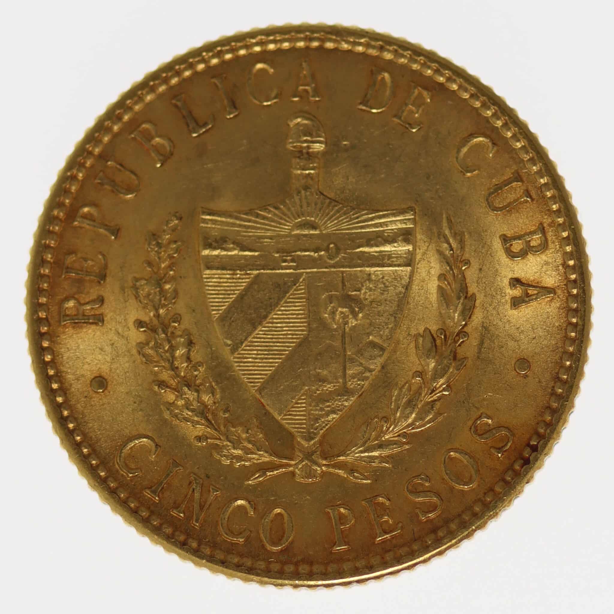 kuba - Kuba 5 Pesos 1915