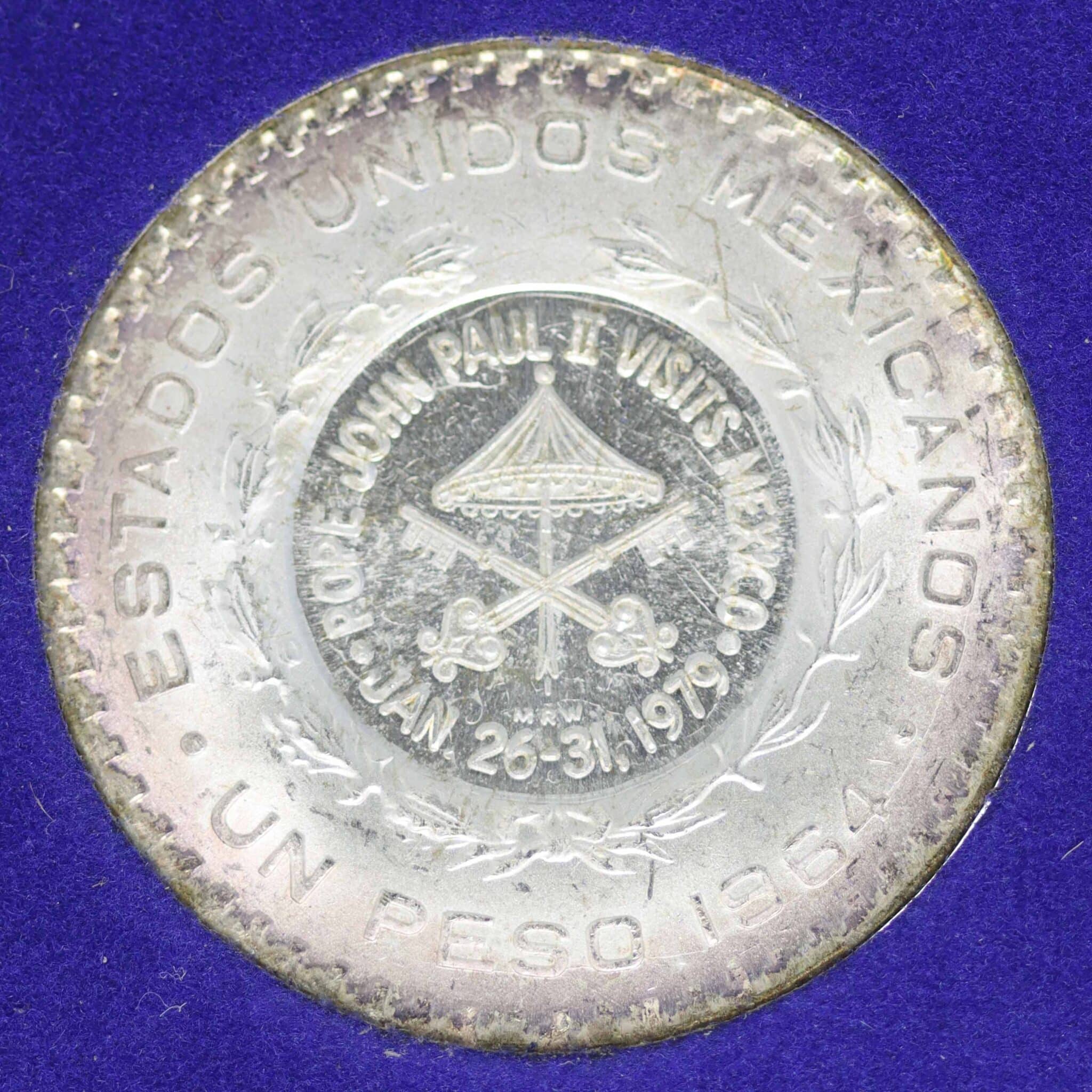 mexiko-silbermuenzen-uebrige-welt - Mexiko Peso 1964 "1979 Papal Peso"