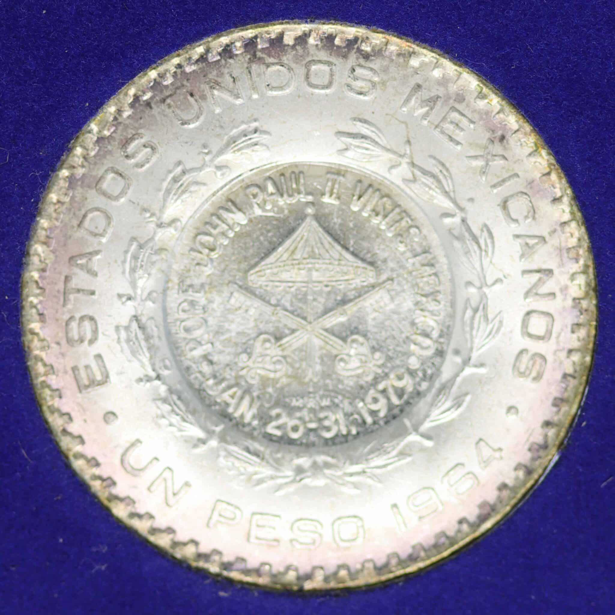 mexiko-silbermuenzen-uebrige-welt - Mexiko Peso 1964 "1979 Papal Peso"